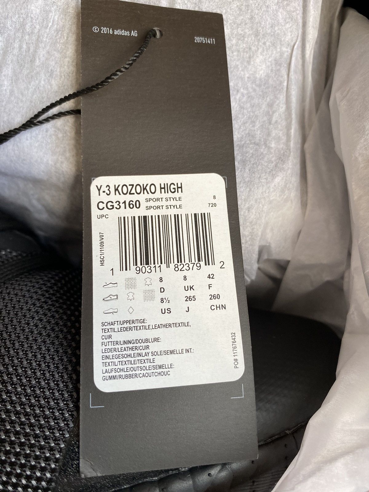 Adidas Y-3 Kozoko High ‘Triple Black’ Size US 8.5 / EU 41-42 - 12 Thumbnail
