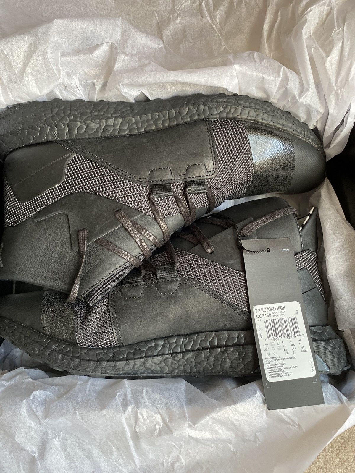 Adidas Y-3 Kozoko High ‘Triple Black’ Size US 8.5 / EU 41-42 - 4 Thumbnail