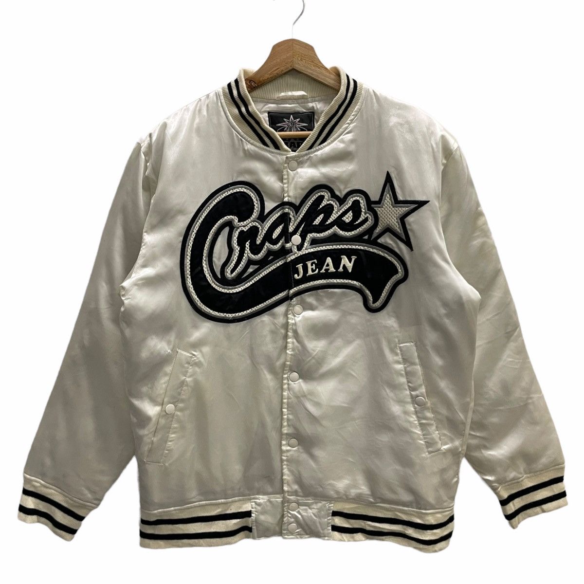 Japanese Brand 💥 CRAPS JEAN VARSITY JACKET SNAP BUTTON Size US M / EU 48-50 / 2 - 1 Thumbnail