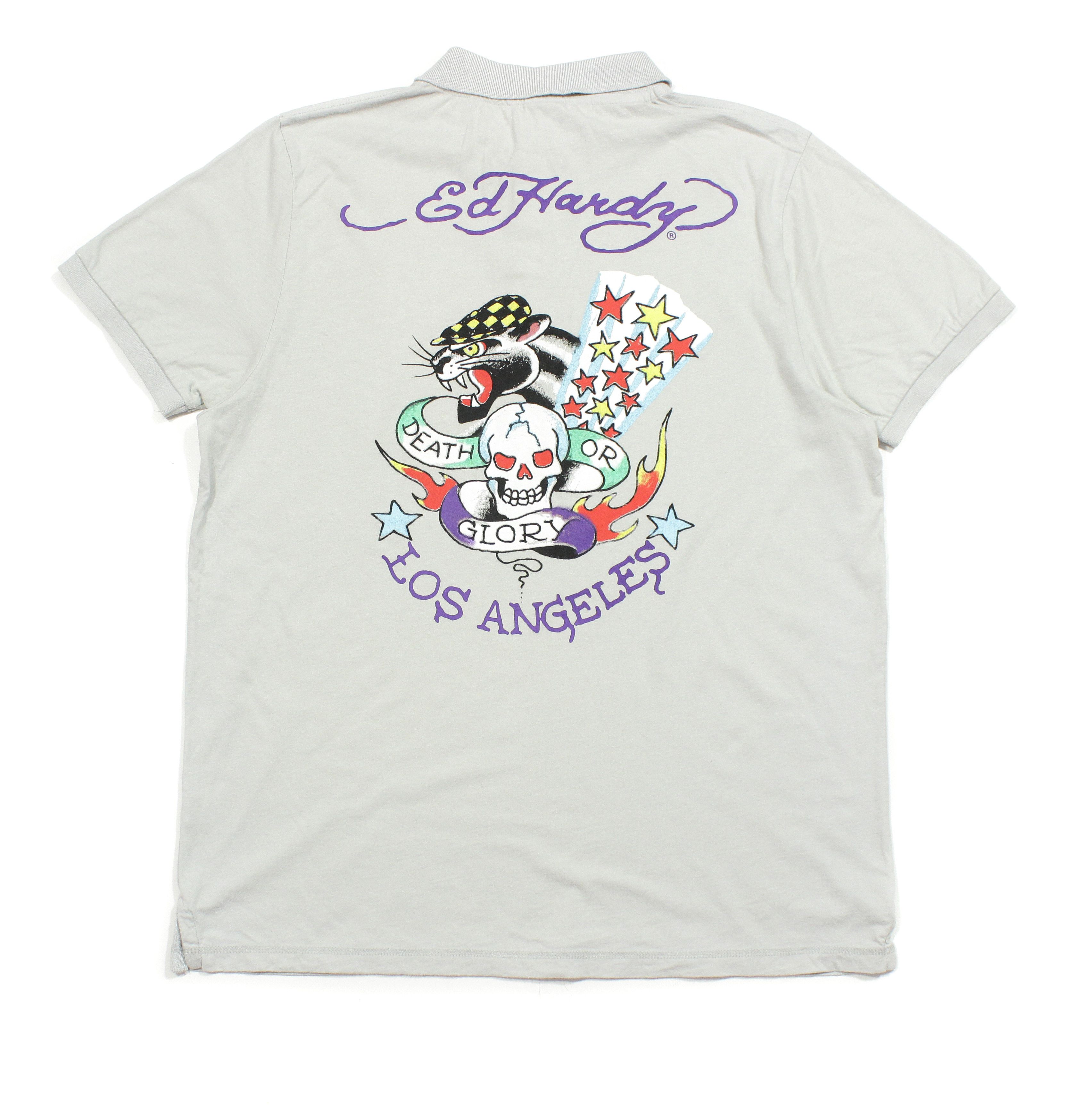 Ed Hardy Big Logo Polo Vintage 00s Size US XL / EU 56 / 4 - 1 Thumbnail