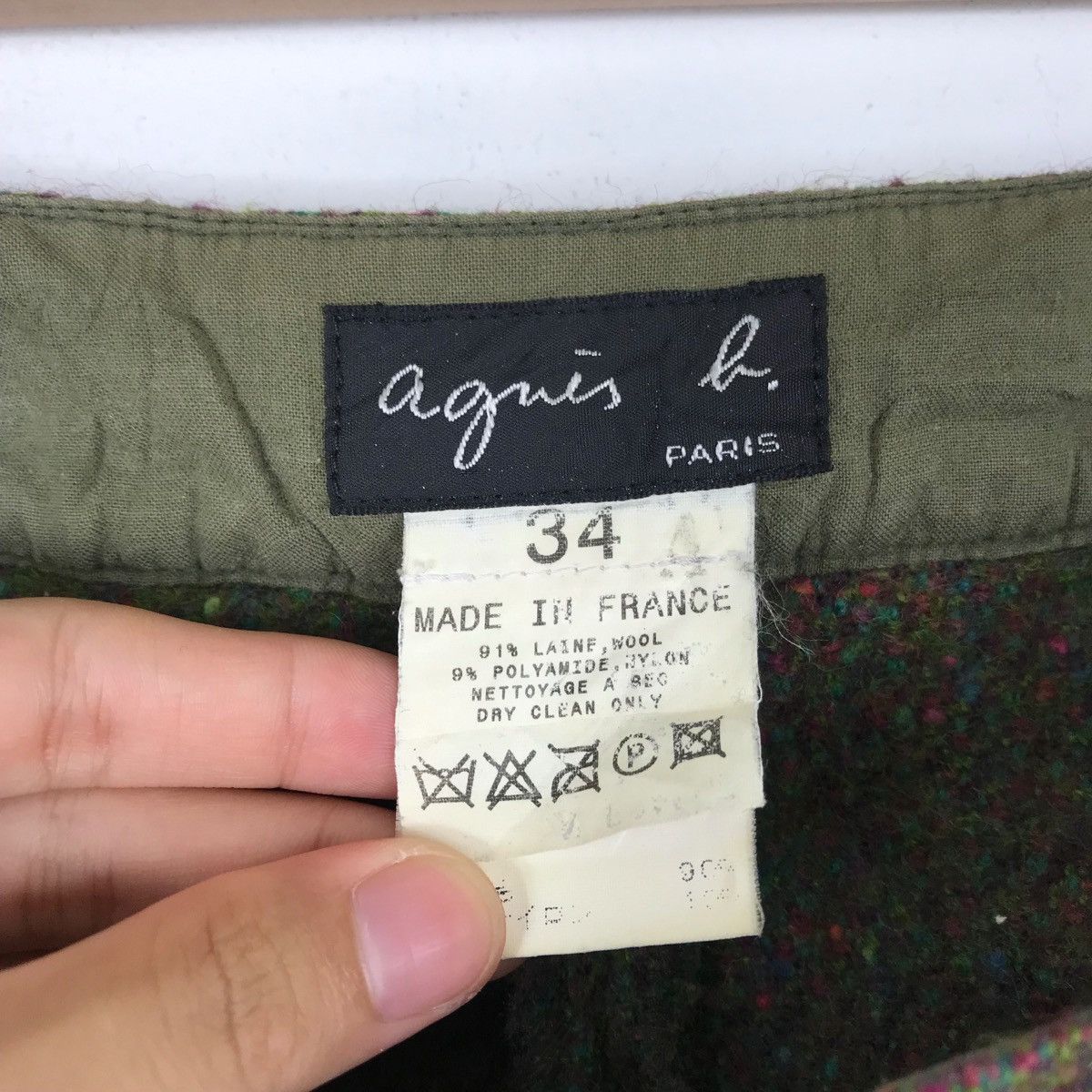 agnes b. Vintage AGNES B Paris Wool Pants Nice Design Casual Style Size 25" / US 0 / IT 36 - 5 Thumbnail