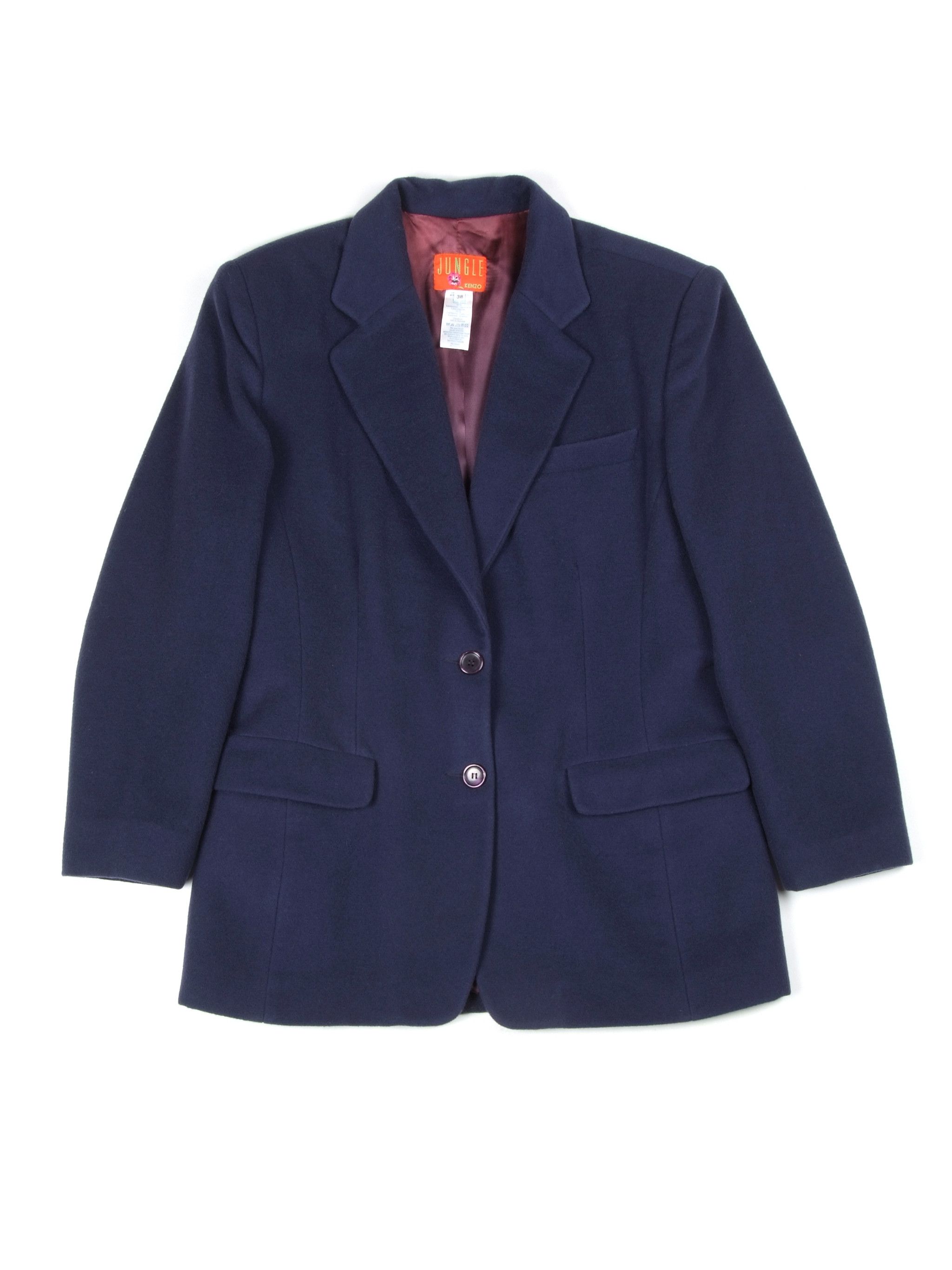 Kenzo Vintage Kenzo Jungle Wool-Cashmere Purple Blazer Size S / US 4 / IT 40 - 1 Thumbnail
