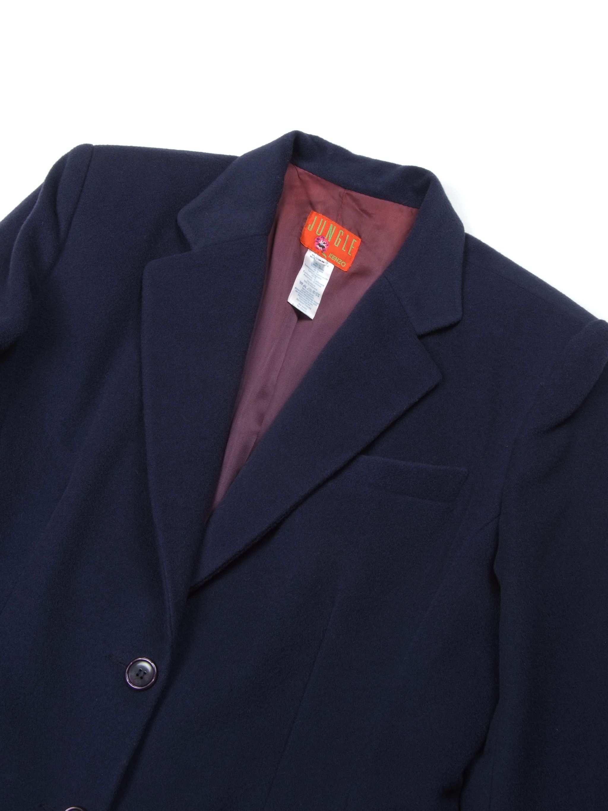 Kenzo Vintage Kenzo Jungle Wool-Cashmere Purple Blazer Size S / US 4 / IT 40 - 4 Thumbnail