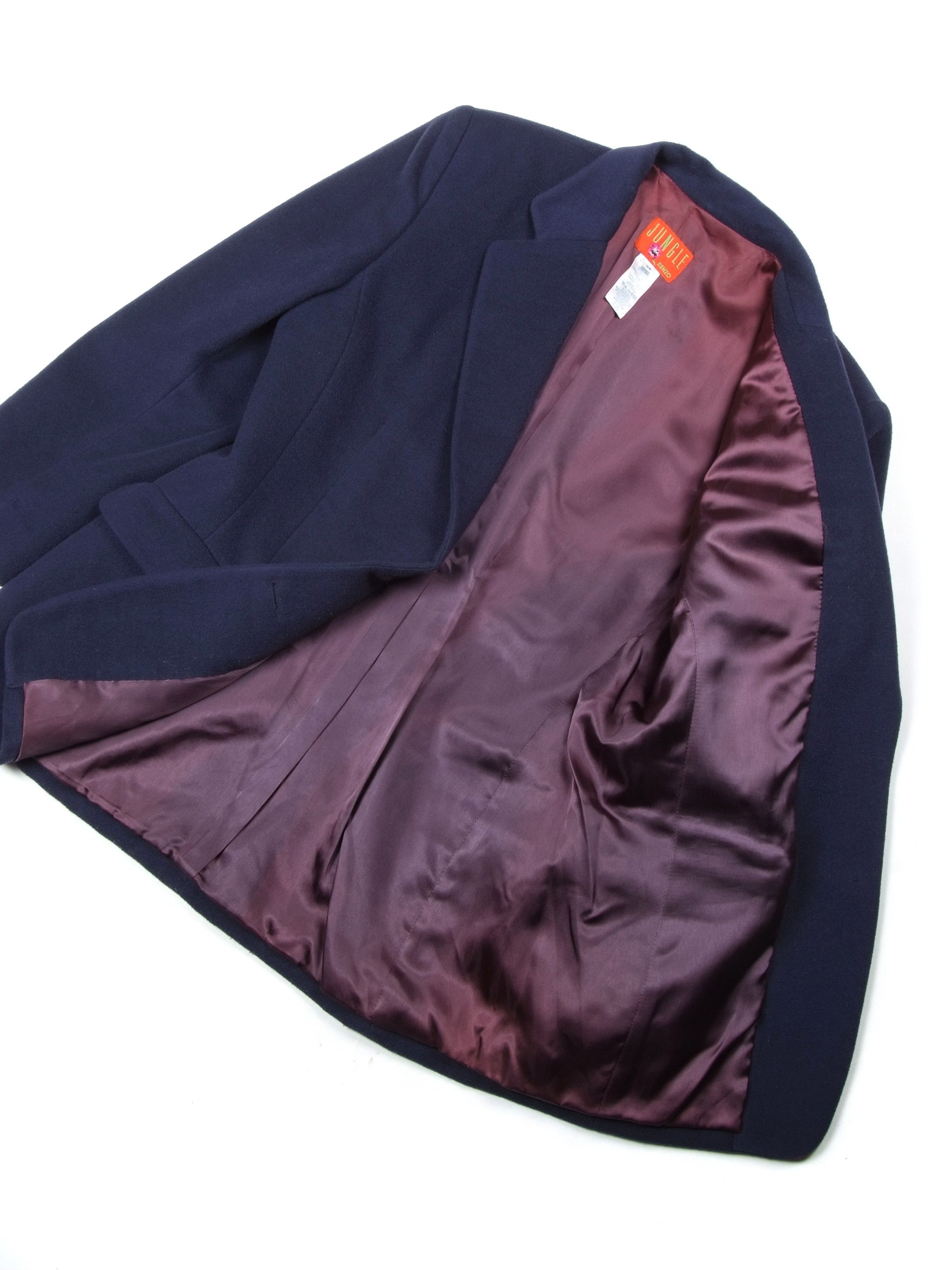 Kenzo Vintage Kenzo Jungle Wool-Cashmere Purple Blazer Size S / US 4 / IT 40 - 2 Thumbnail