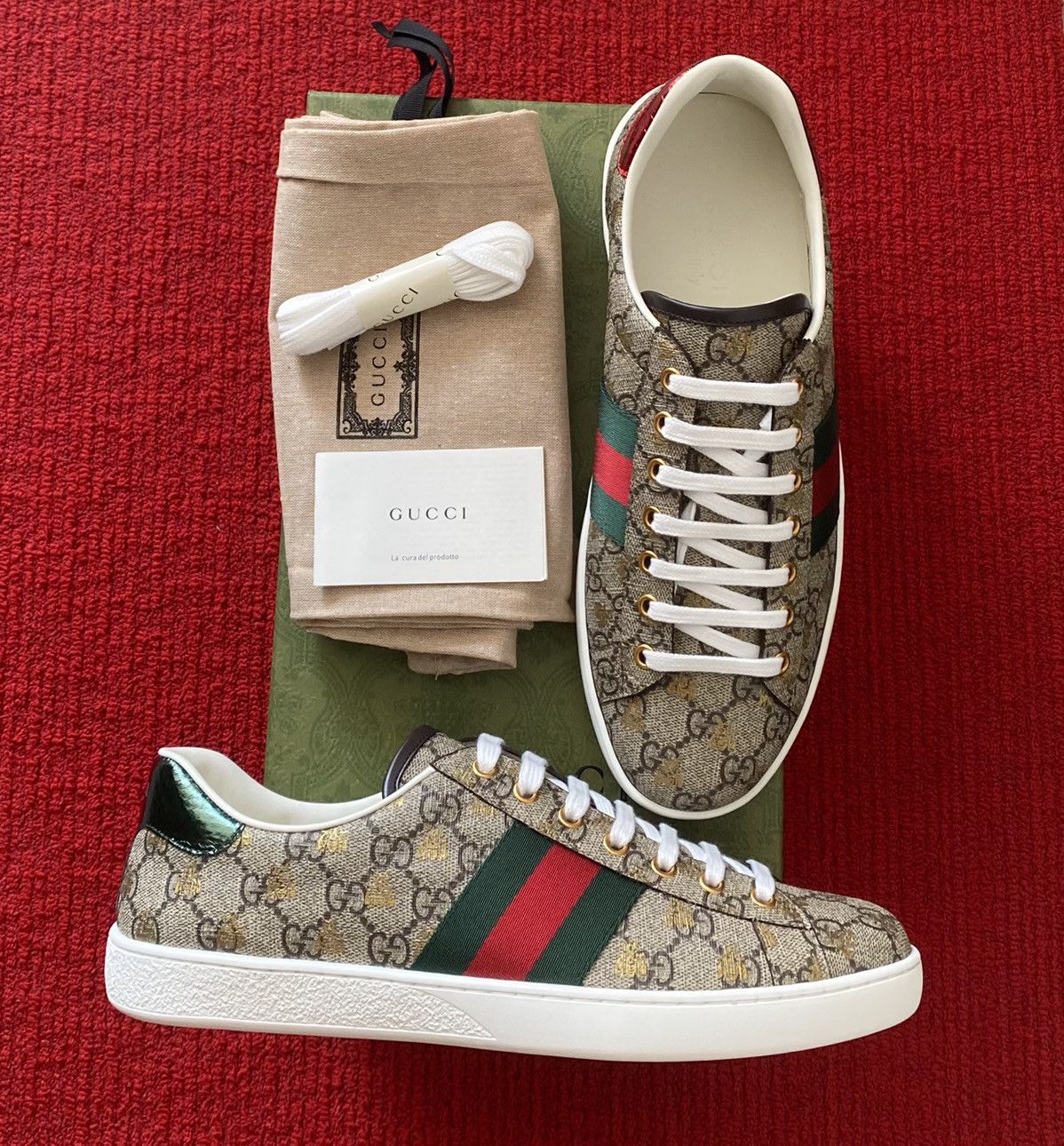 Ace gg supreme sneaker with bees clearance
