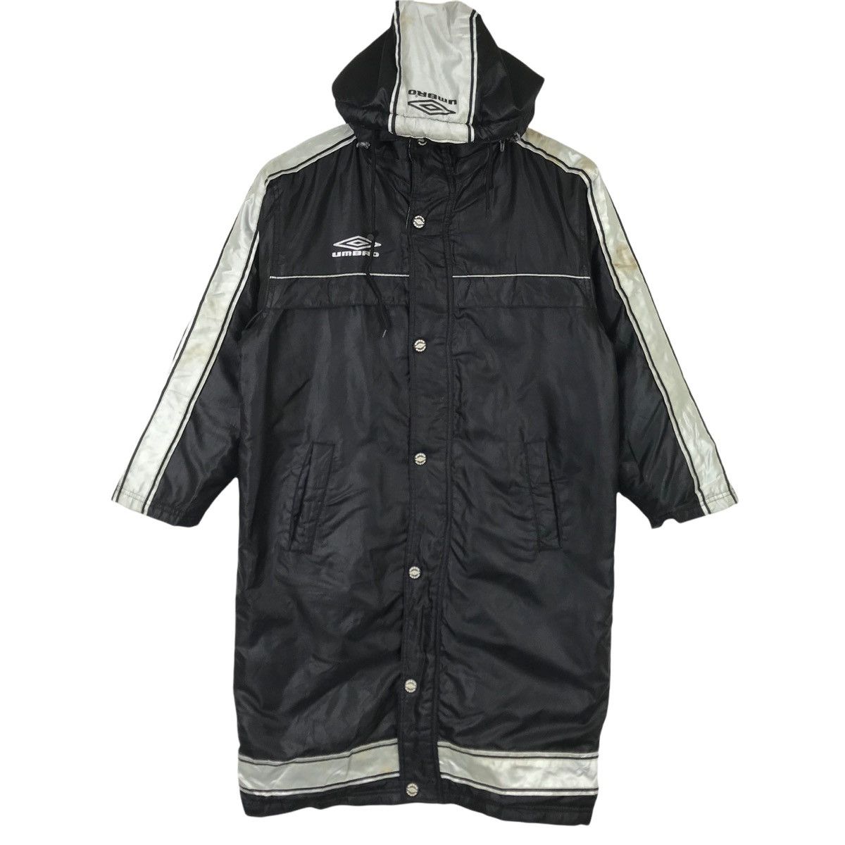 Vintage UMBRO Long Jacket Big Logo Two Tones