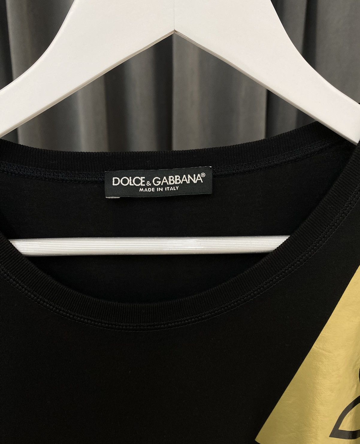 Dolce & Gabbana Dolce & Gabbana Gold Tape Logo T-Shirt Size US S / EU 44-46 / 1 - 3 Thumbnail