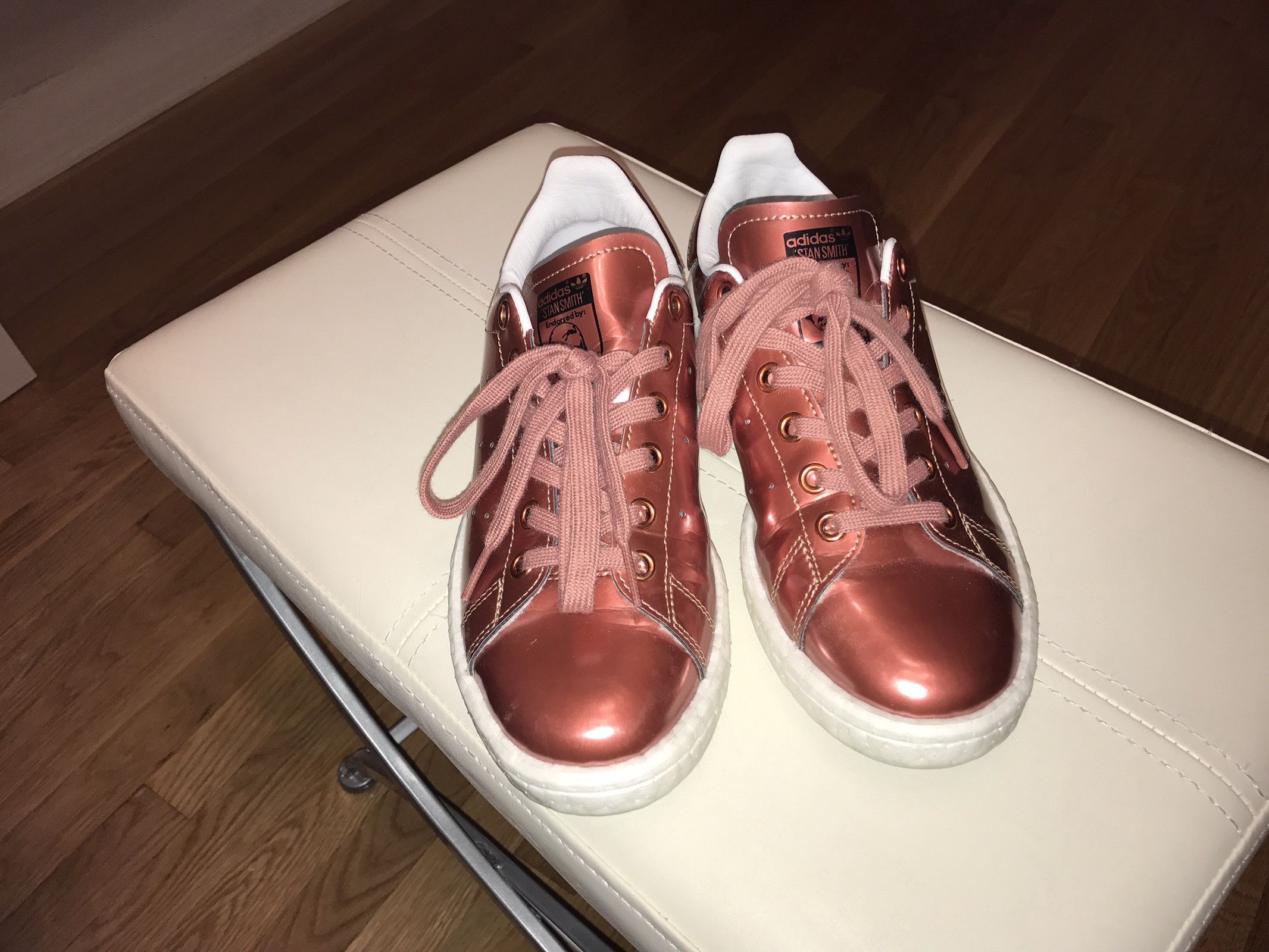 Adidas smith rosegold on sale