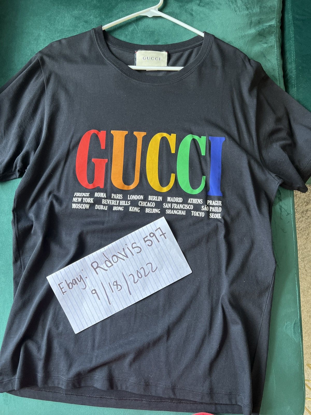 Gucci Gucci multi color t shirt Size US L / EU 52-54 / 3 - 10 Thumbnail