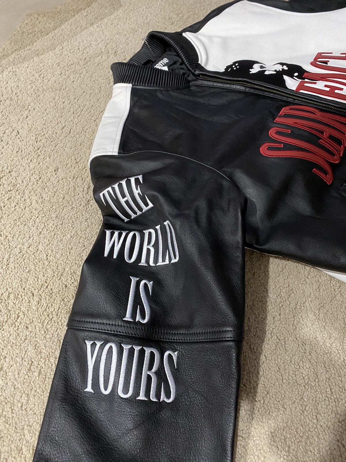 Supreme Scarface F/W 2017 Embroidered leather Jacket