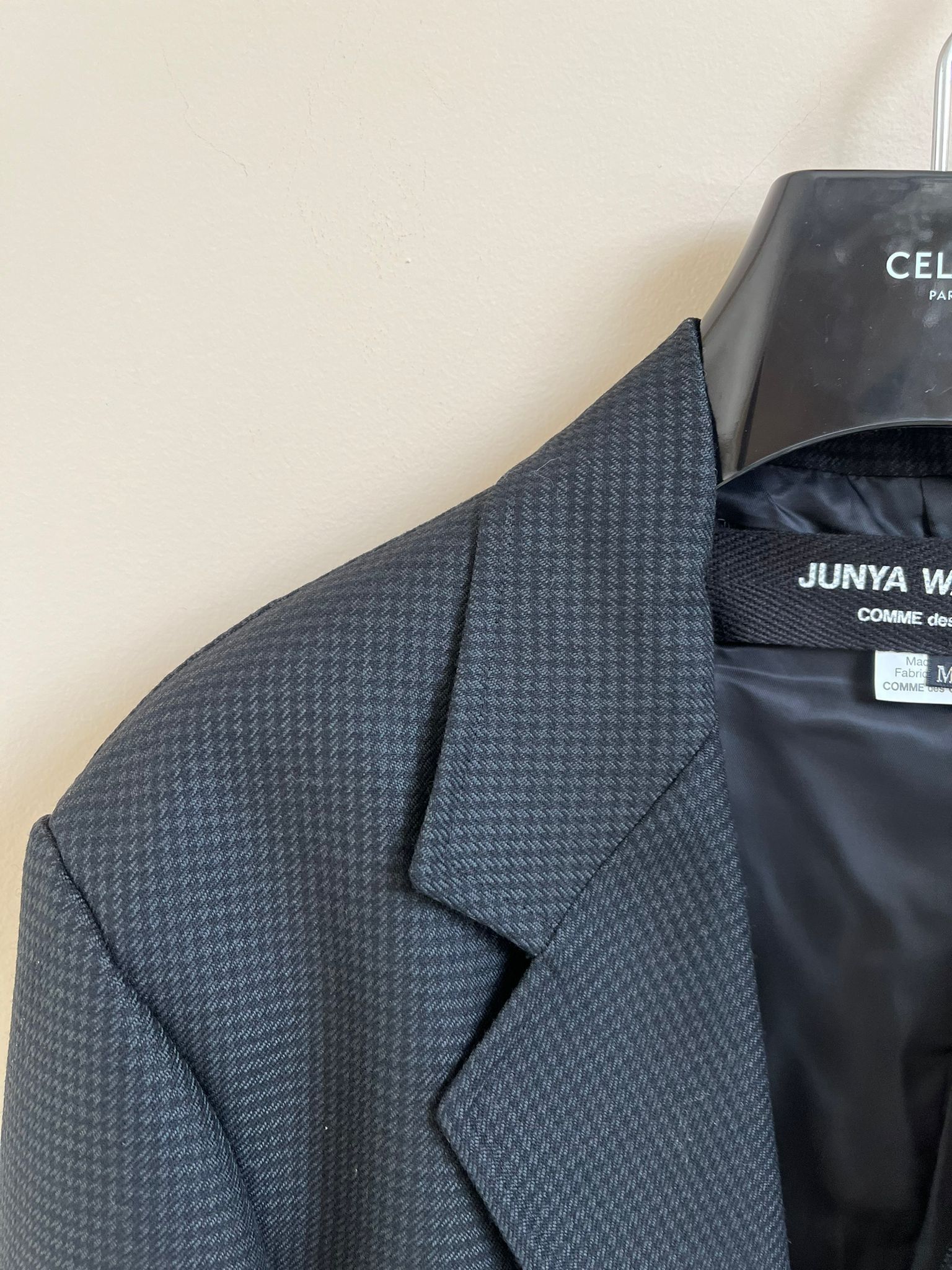 Junya Watanabe Houndstooth Leather Elbow Patch Blazer in Black Size US M / EU 48-50 / 2 - 13 Thumbnail