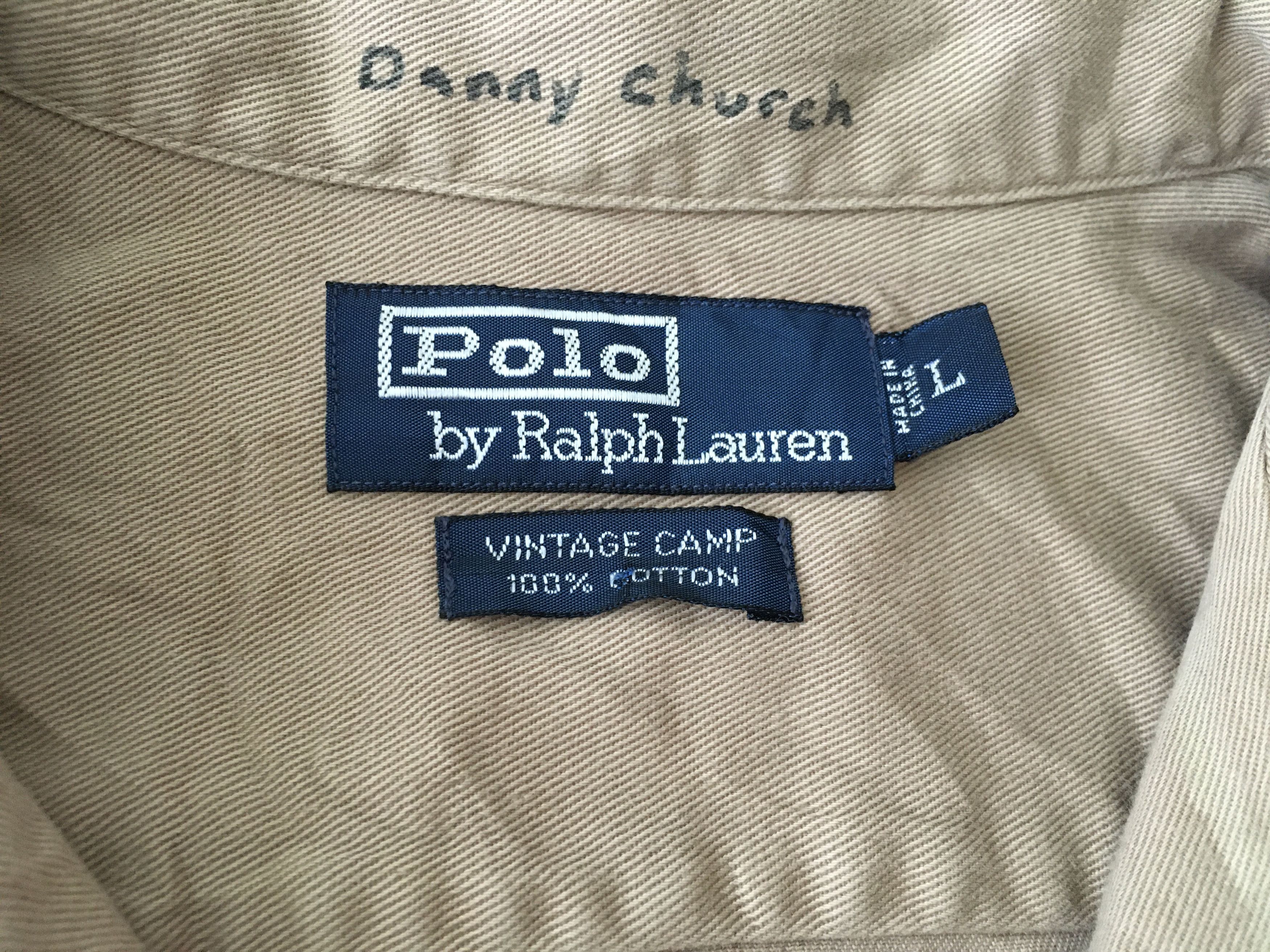 Polo Ralph Lauren Vintage Camp Shirt Hand Painted Style