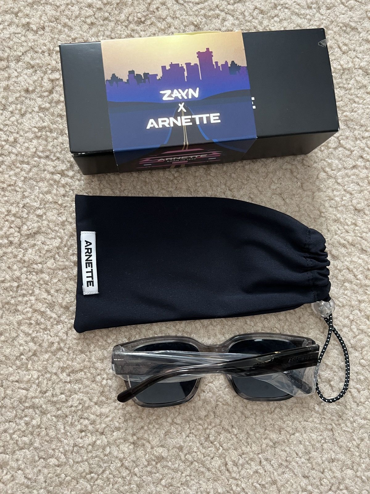 Arnette Zayn collab square frame acetate sunglasses eyewear shades Size ONE SIZE - 9 Thumbnail