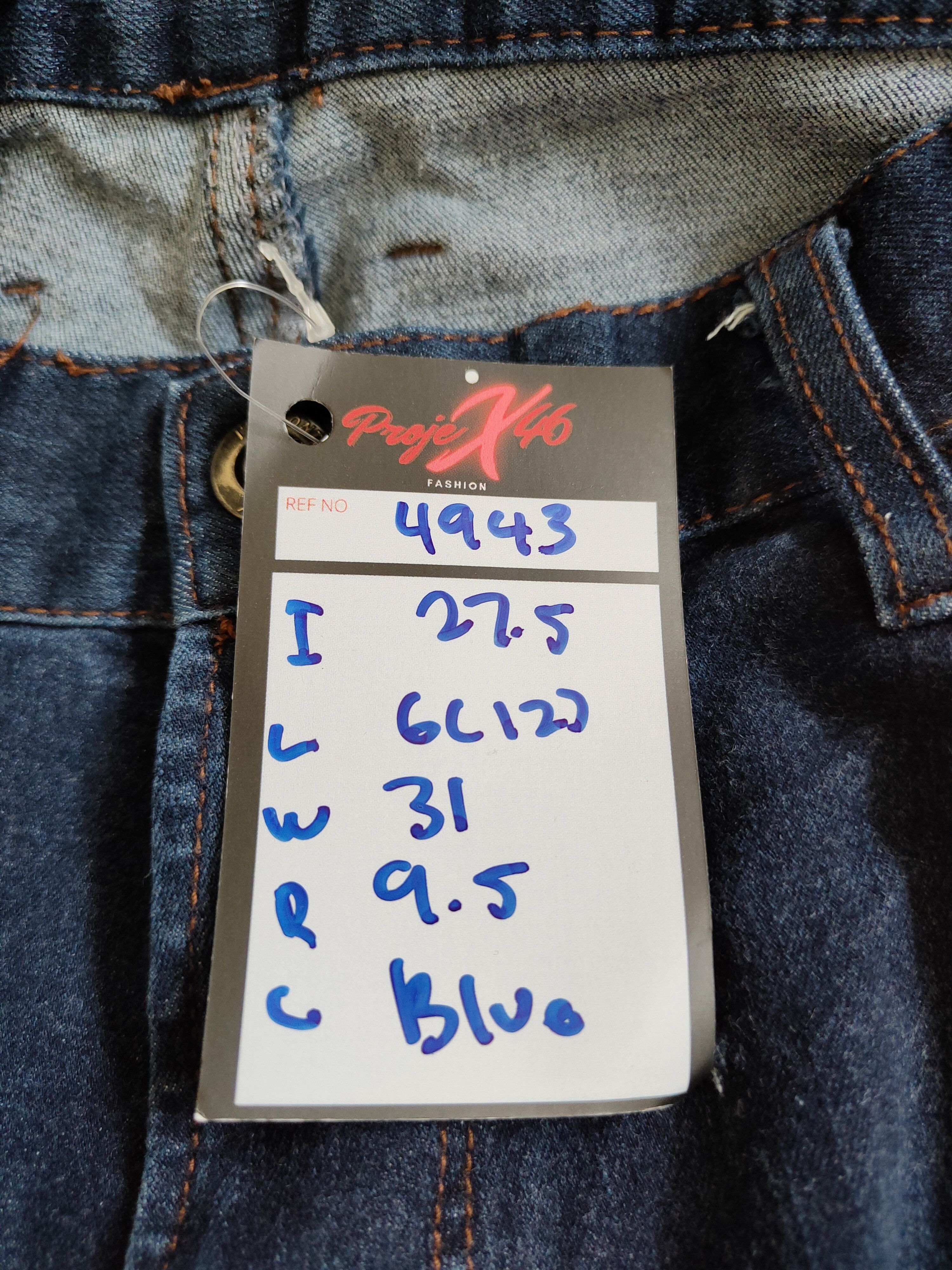 Japanese Brand I'Z Frontier multipocket utility Blue cargo pants #4943 Size US 31 - 18 Thumbnail