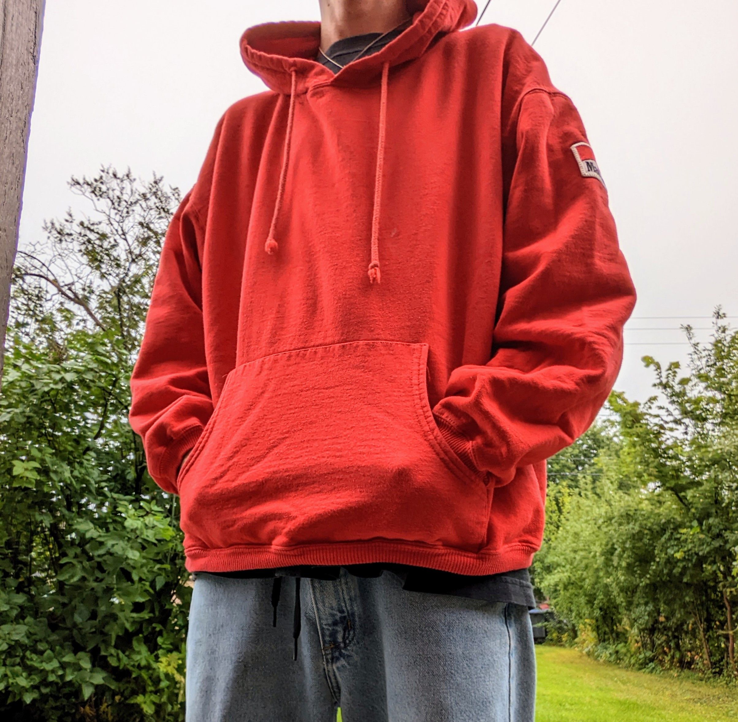 Vintage Red deals Marlboro patch hoodie