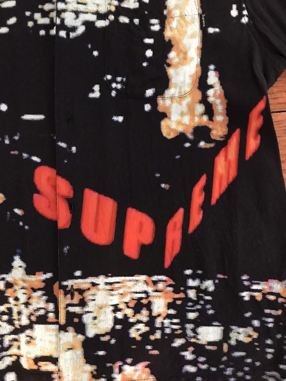 Supreme Supreme City Lights Rayon S/S Shirt Black | Grailed