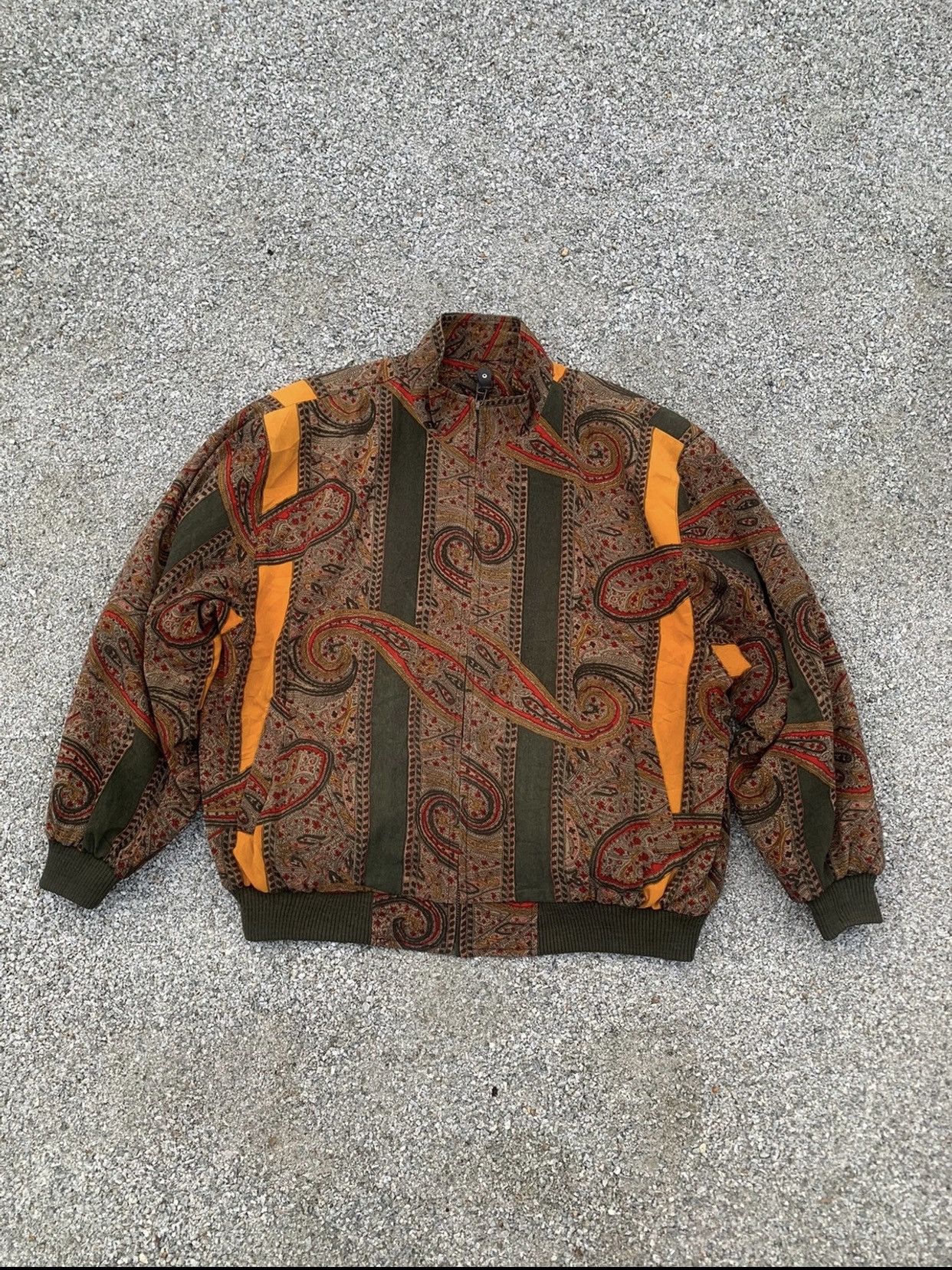 Vintage Full Print Bomber Jacket