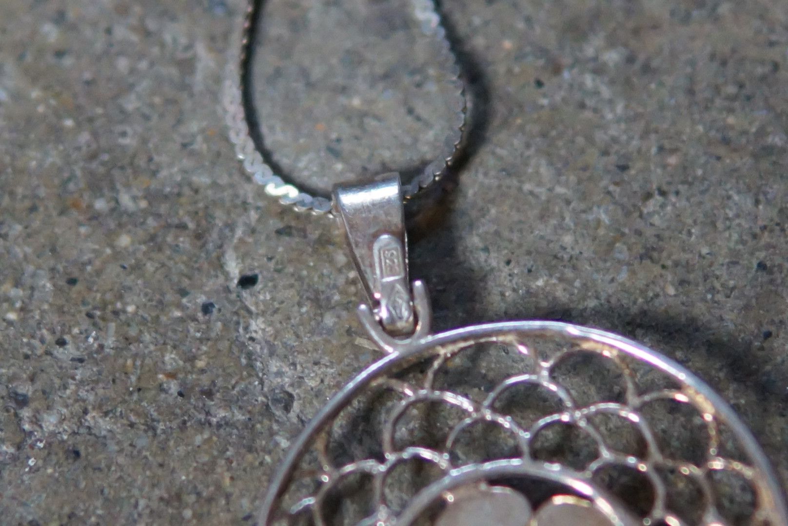 Jewelry × Sterling Silver × Vintage Sterling Silver Necklace Pendant Amber 20" 5.4g .925 Size ONE SIZE - 7 Thumbnail