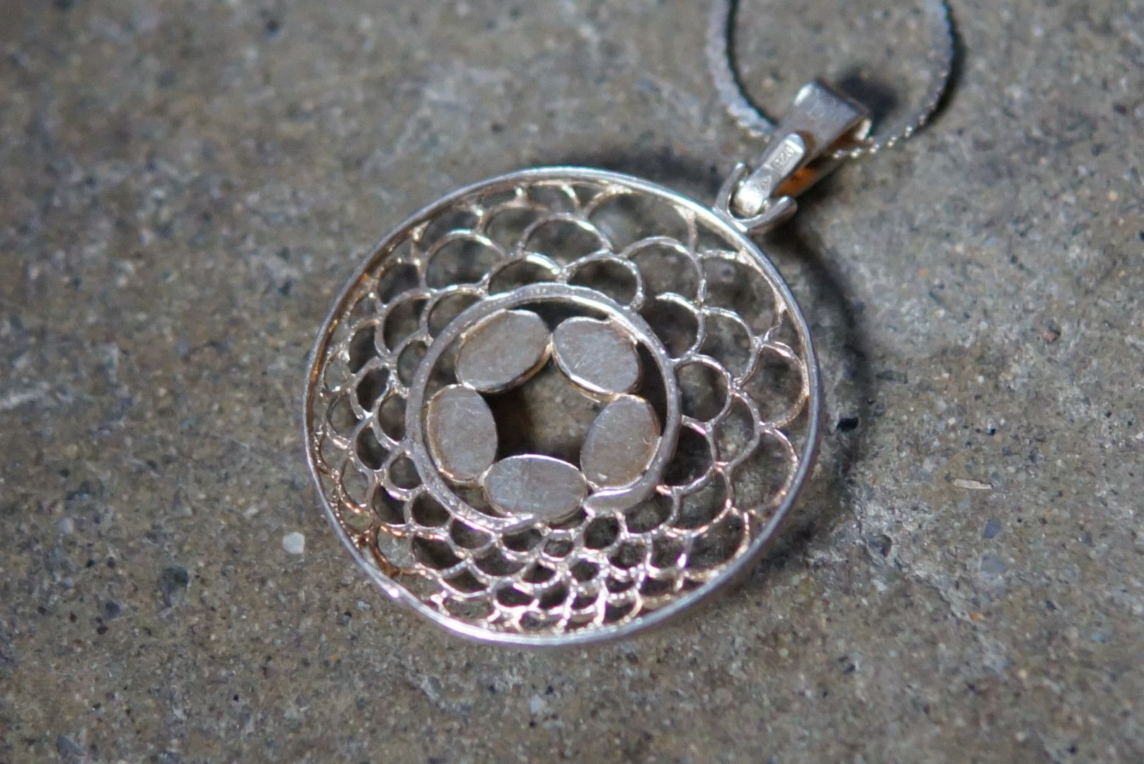Jewelry × Sterling Silver × Vintage Sterling Silver Necklace Pendant Amber 20" 5.4g .925 Size ONE SIZE - 5 Thumbnail