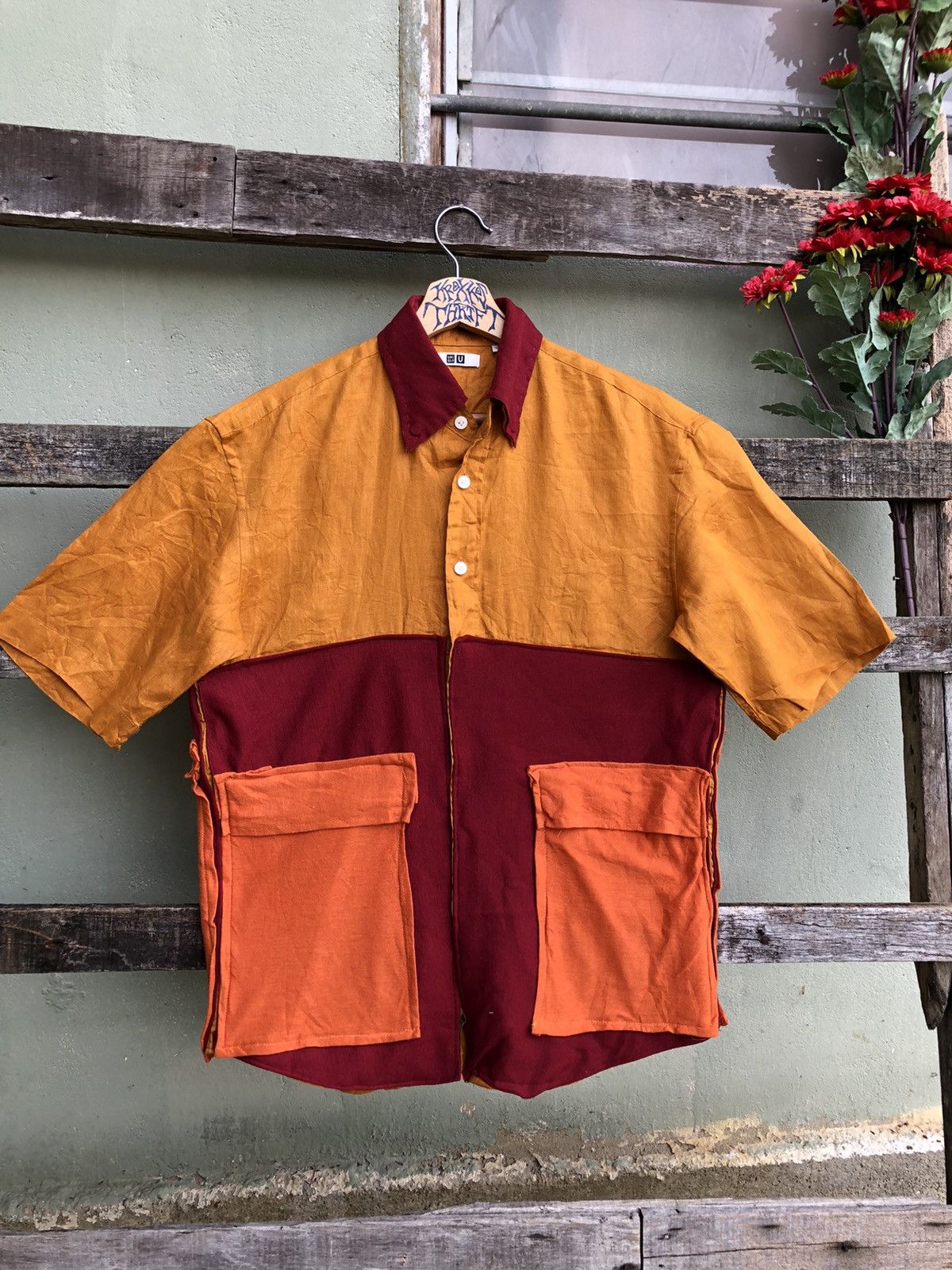 Christophe Lemaire × Uniqlo ⚡️STEALS⚡️Uniqlo U Lemaire Patchwork Style Button Up Shirts Size US S / EU 44-46 / 1 - 2 Thumbnail