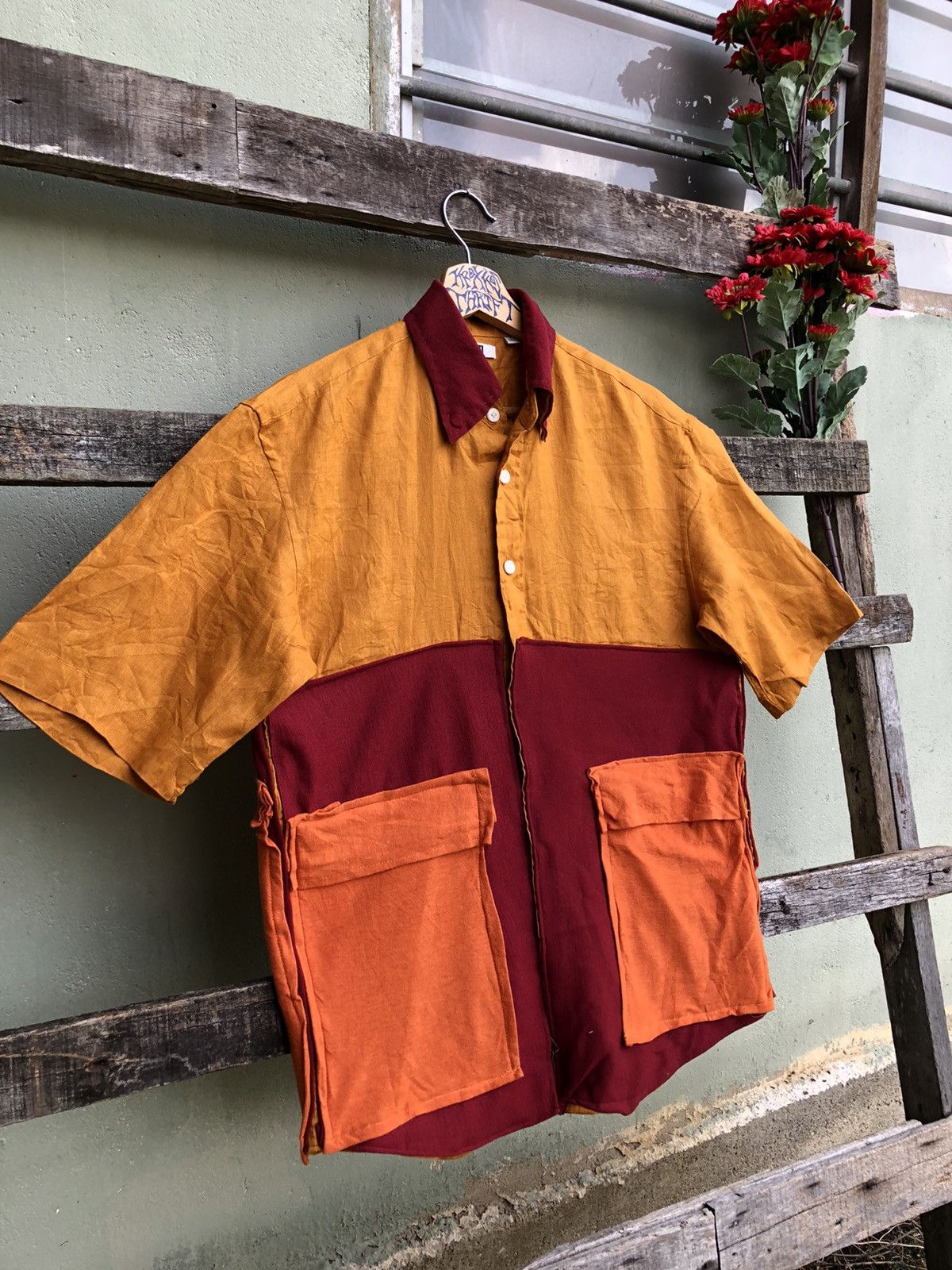 Christophe Lemaire × Uniqlo ⚡️STEALS⚡️Uniqlo U Lemaire Patchwork Style Button Up Shirts Size US S / EU 44-46 / 1 - 1 Thumbnail