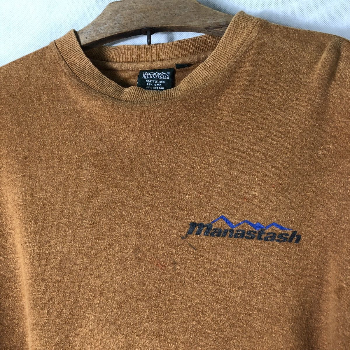 Manastash × Vintage Rare! Vintage Manatash Painter Art Hemp Pullover Sweatshirt Size US S / EU 44-46 / 1 - 3 Thumbnail