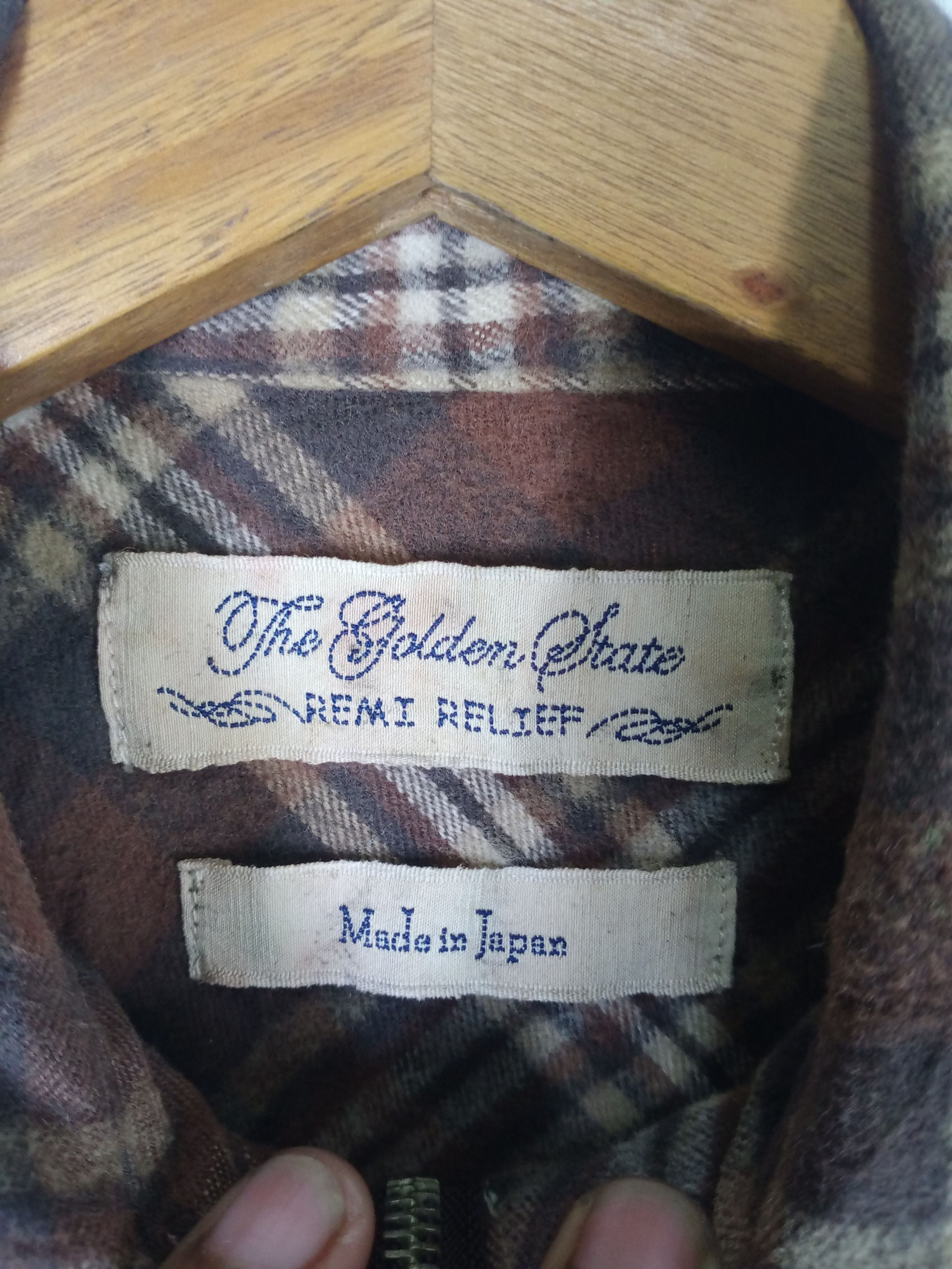 Remi Relief Rare Remi Relief Flannel Zipper Jacket Size US S / EU 44-46 / 1 - 4 Thumbnail
