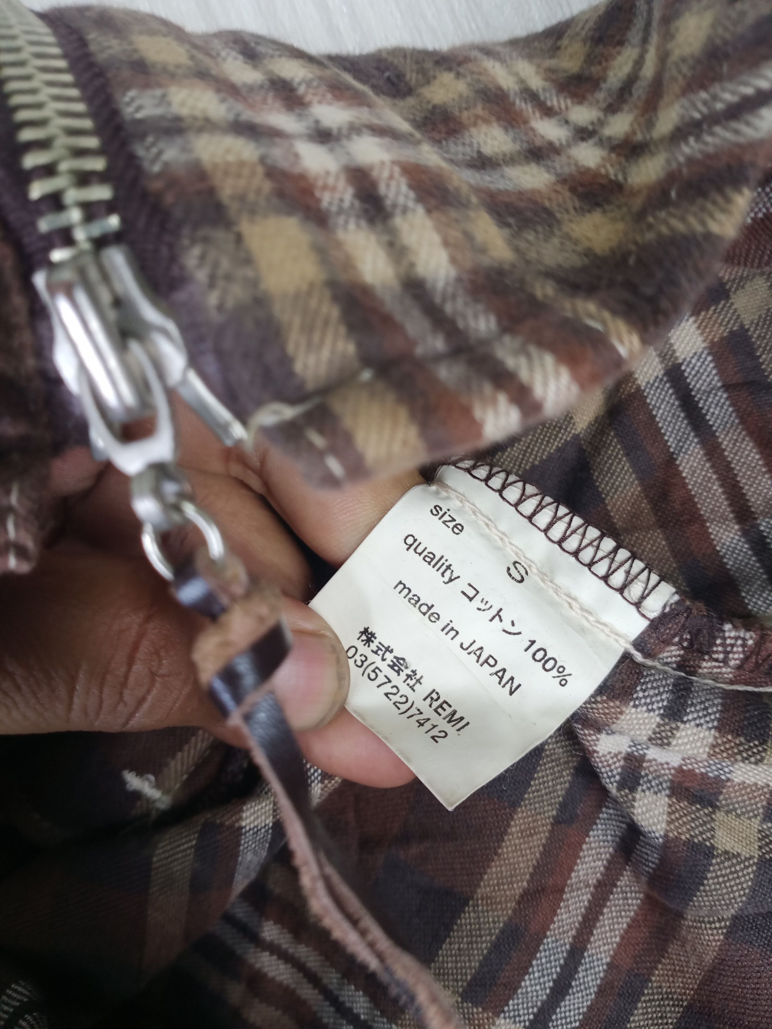 Remi Relief Rare Remi Relief Flannel Zipper Jacket Size US S / EU 44-46 / 1 - 7 Thumbnail