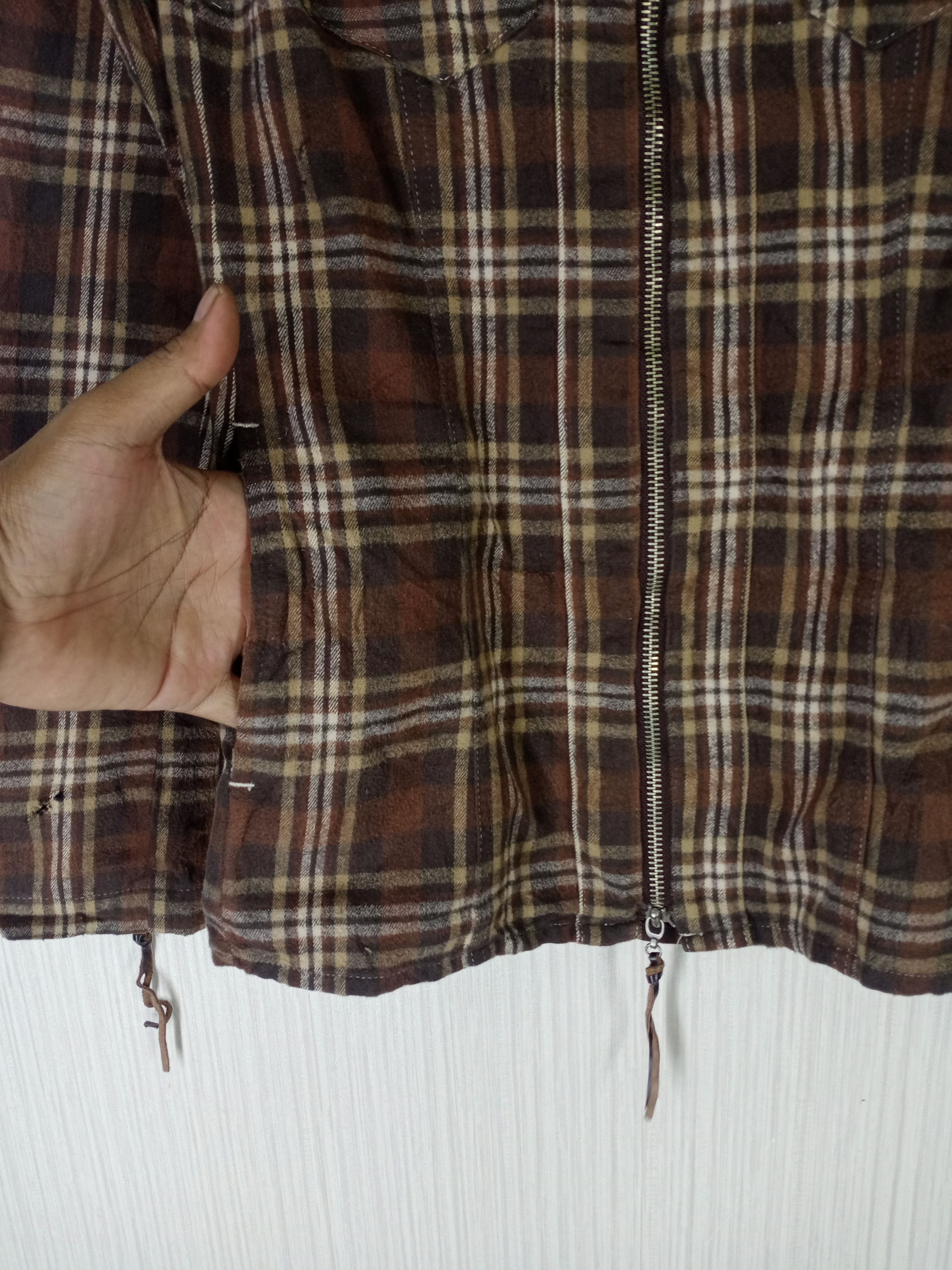 Remi Relief Rare Remi Relief Flannel Zipper Jacket Size US S / EU 44-46 / 1 - 8 Thumbnail