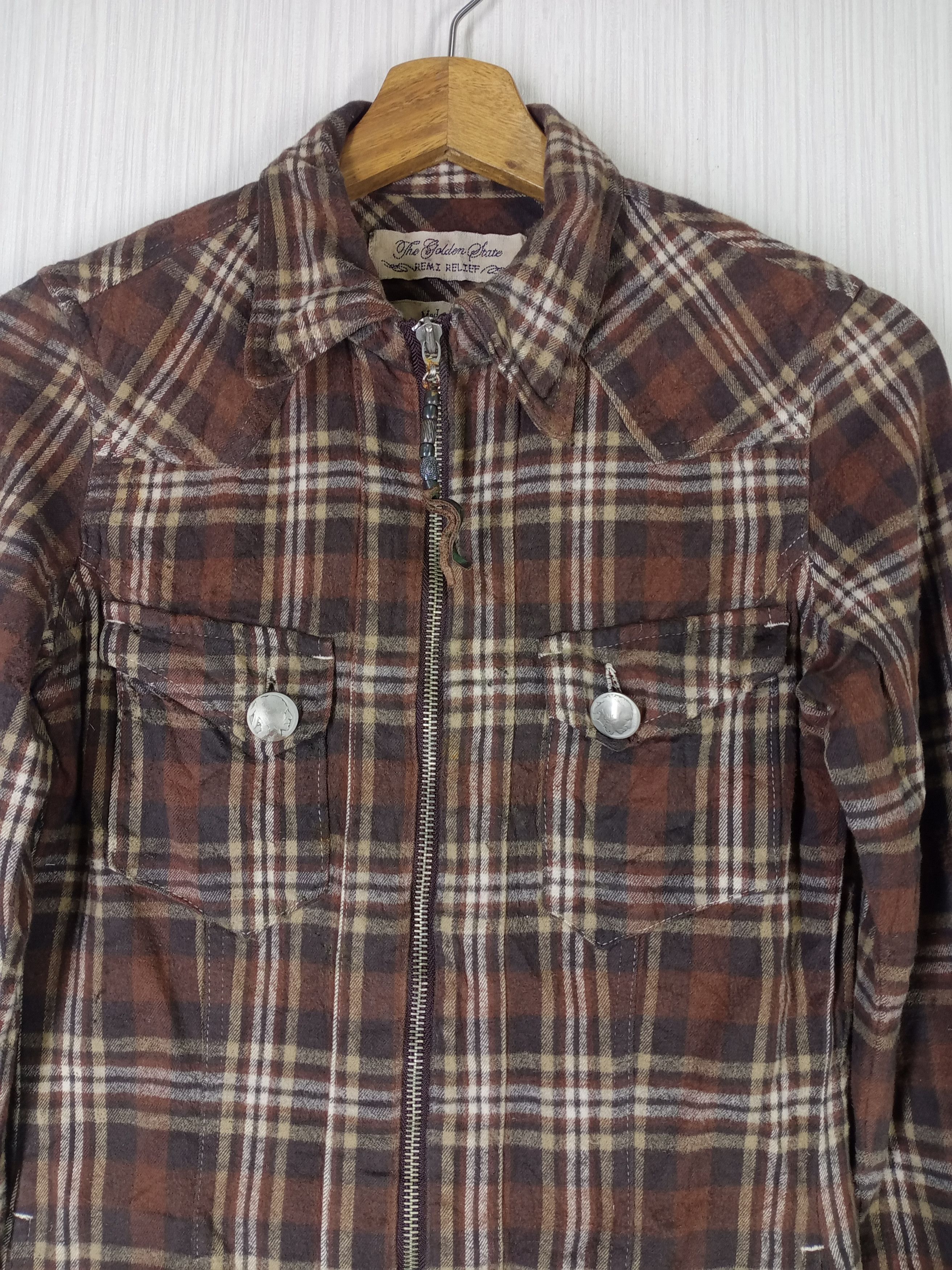 Remi Relief Rare Remi Relief Flannel Zipper Jacket Size US S / EU 44-46 / 1 - 2 Thumbnail