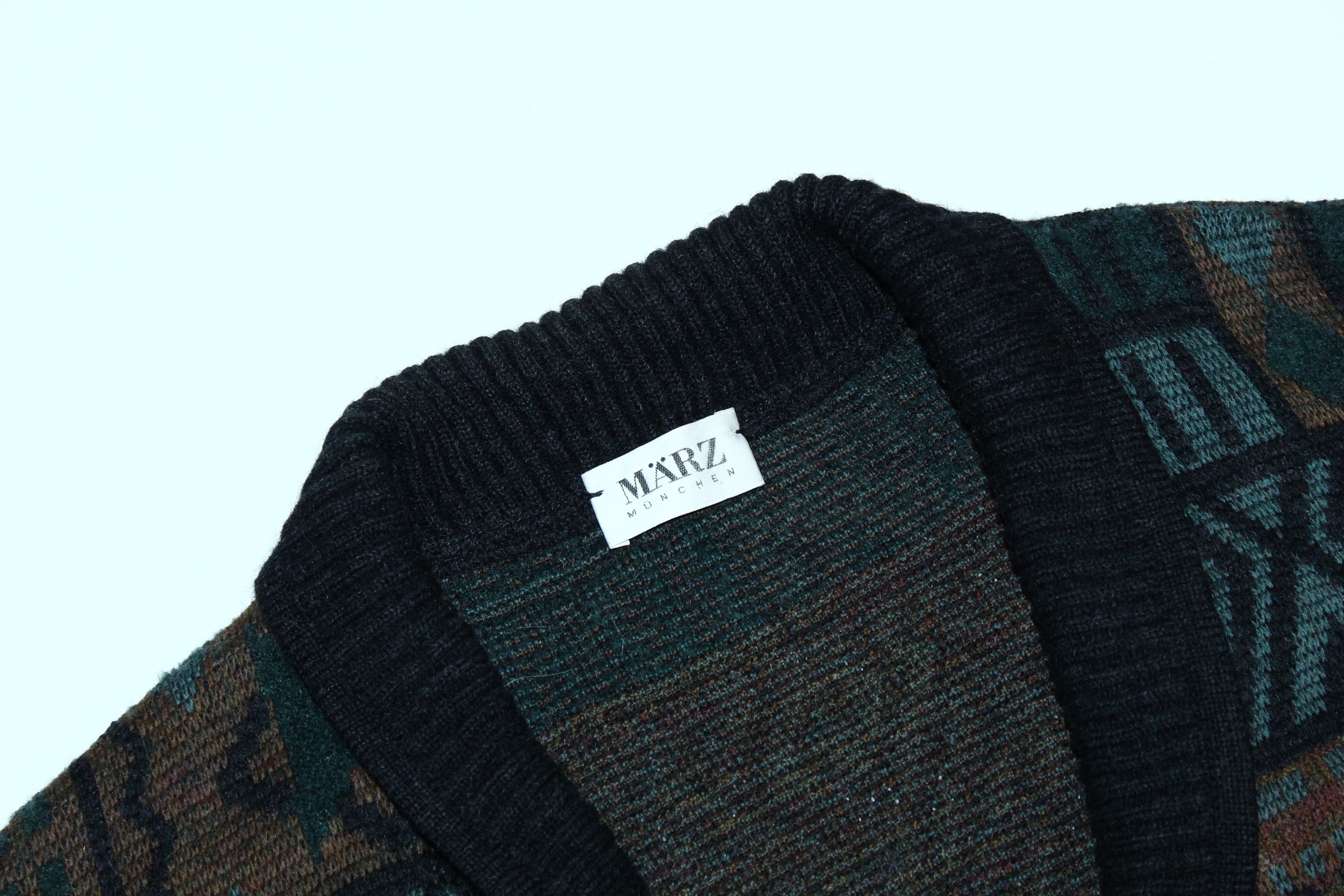 Homespun Knitwear VTG🔥 Marz Munchen Abstract Knitted Cardigan. Size US XL / EU 56 / 4 - 4 Thumbnail