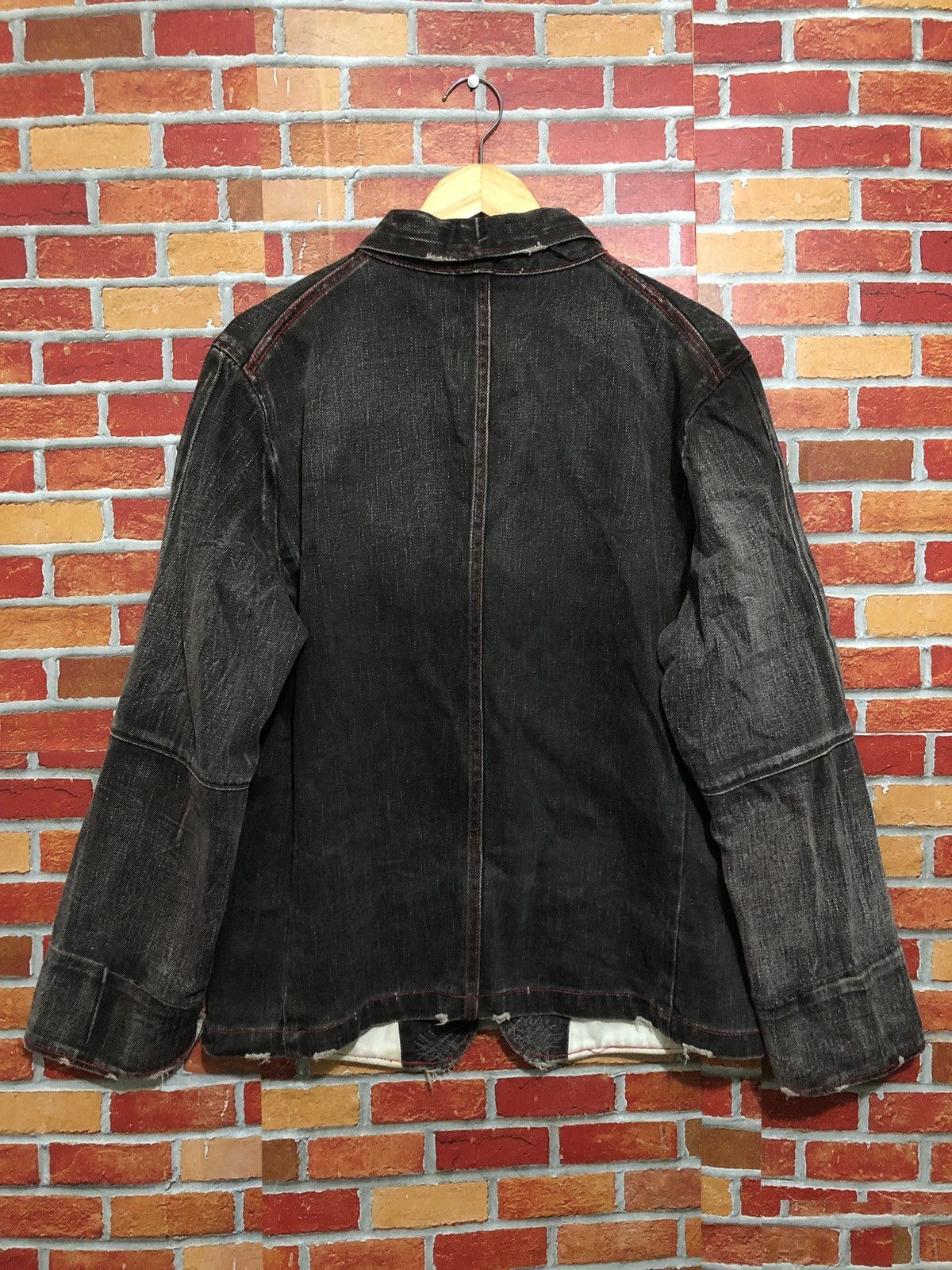 Japanese Brand Royal Blue Distressed Denim Jacket Size US L / EU 52-54 / 3 - 6 Thumbnail