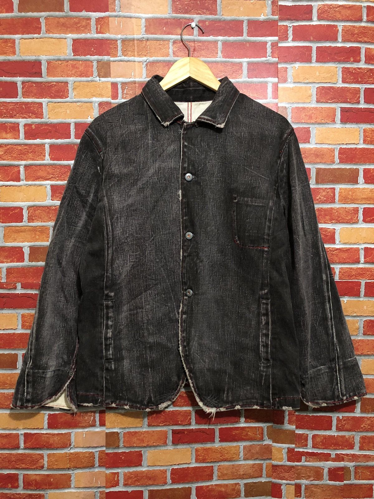 Japanese Brand Royal Blue Distressed Denim Jacket Size US L / EU 52-54 / 3 - 1 Thumbnail