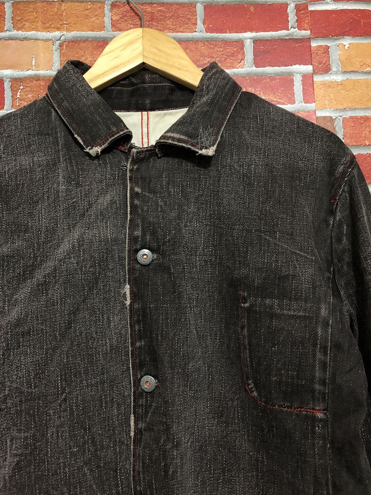 Japanese Brand Royal Blue Distressed Denim Jacket Size US L / EU 52-54 / 3 - 2 Thumbnail