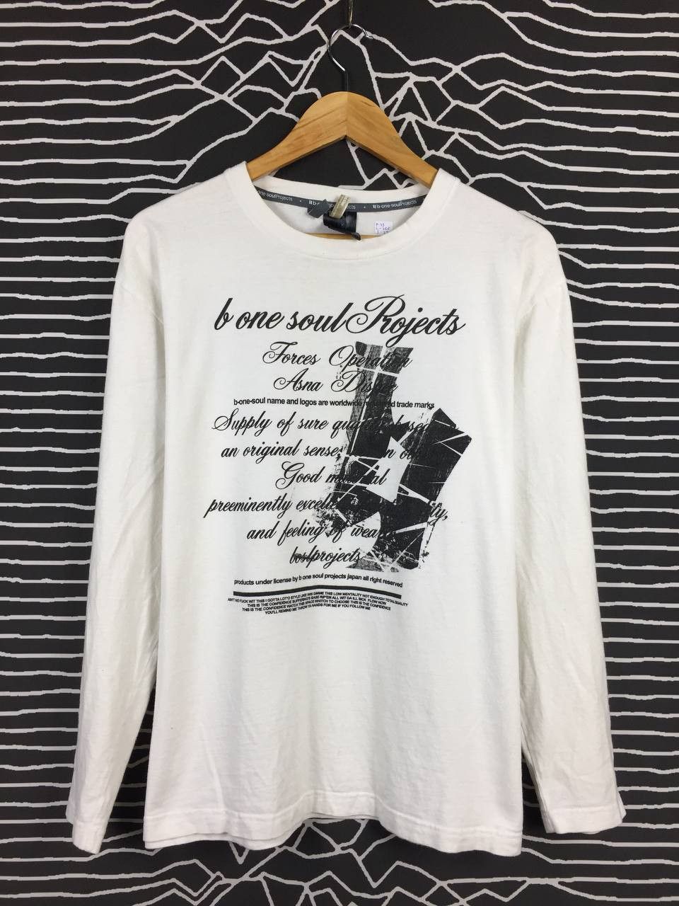 Japanese Brand Vtg B One-Soul Projects Streetwear Graphic Longsleeve Teeee Size US XL / EU 56 / 4 - 2 Thumbnail