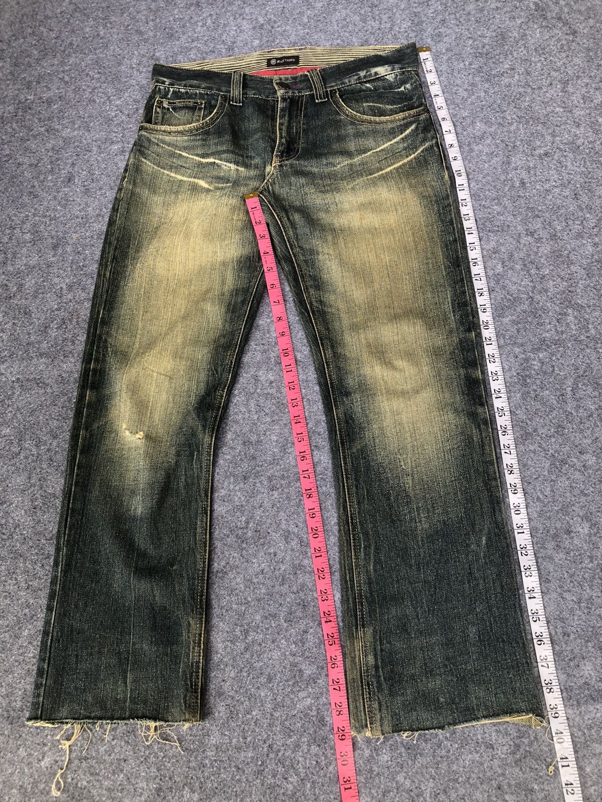 Japanese Brand Rare🔥Japanese Root Three Seditionaries Distressed Jeans Size US 34 / EU 50 - 17 Thumbnail