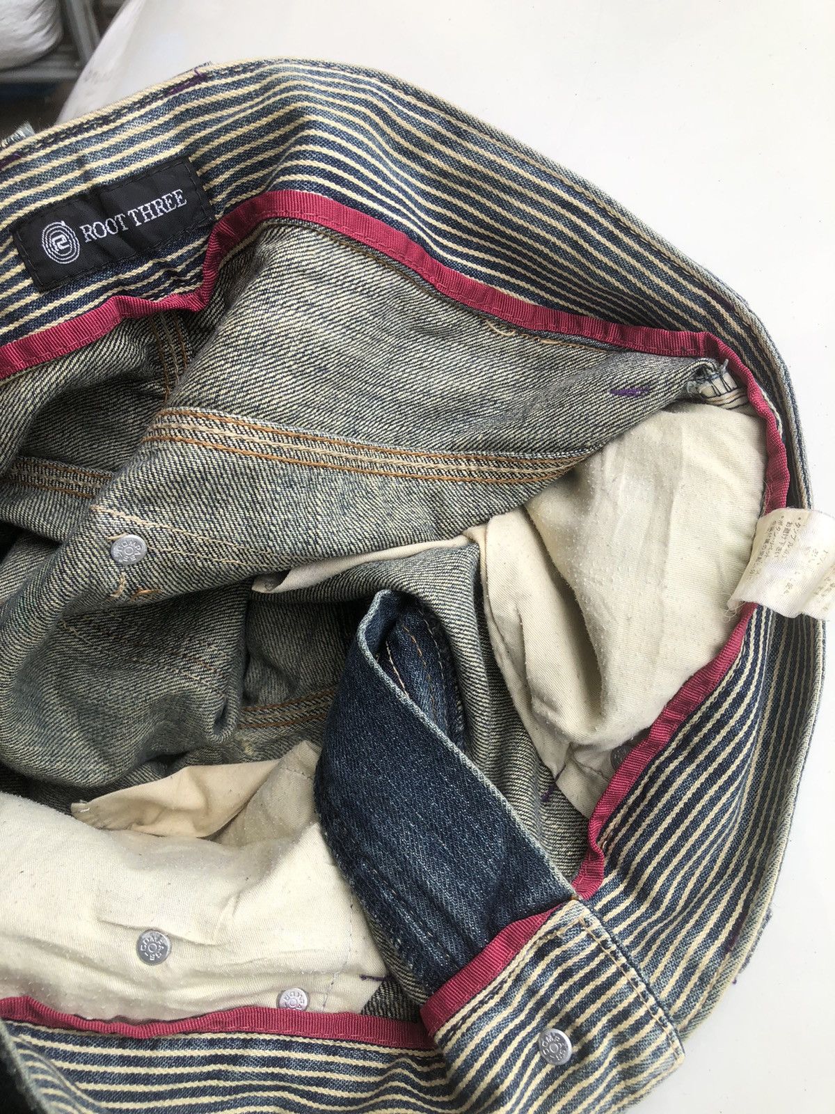 Japanese Brand Rare🔥Japanese Root Three Seditionaries Distressed Jeans Size US 34 / EU 50 - 14 Thumbnail