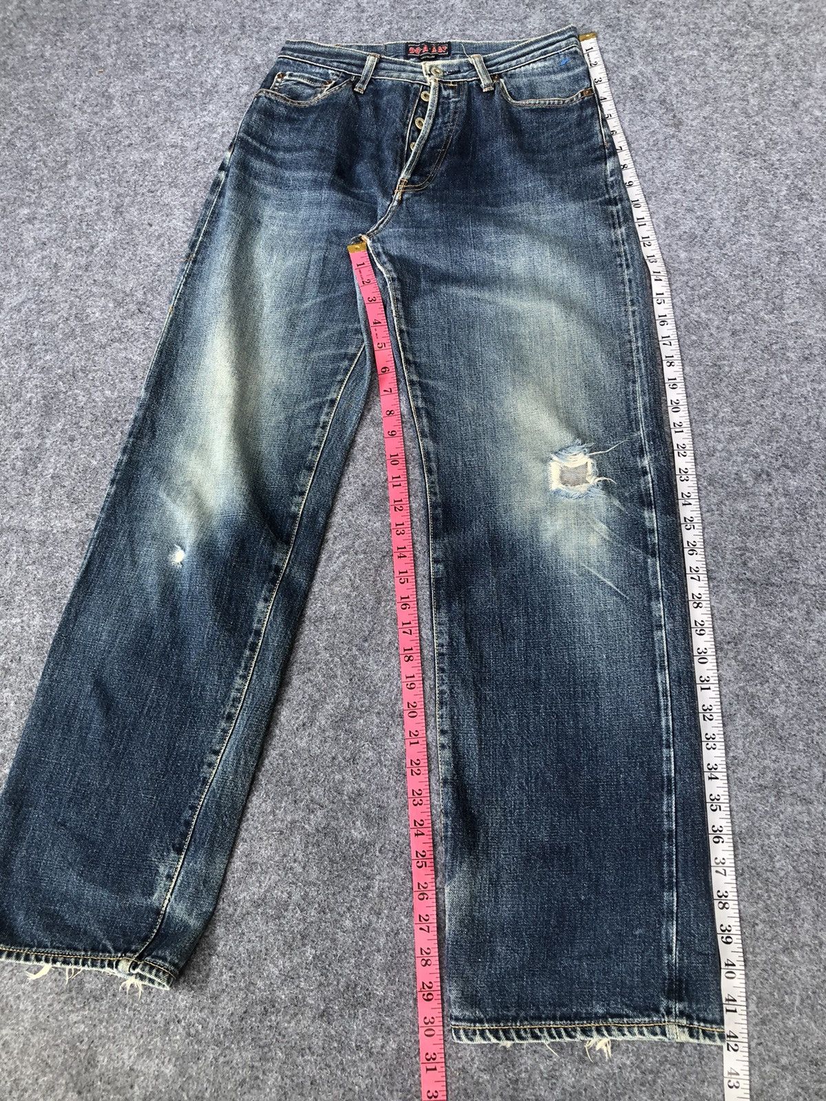 Japanese Brand Rare🔥Vtg Japanese Doarat Selvedge Distressed Jeans Size US 28 / EU 44 - 16 Thumbnail