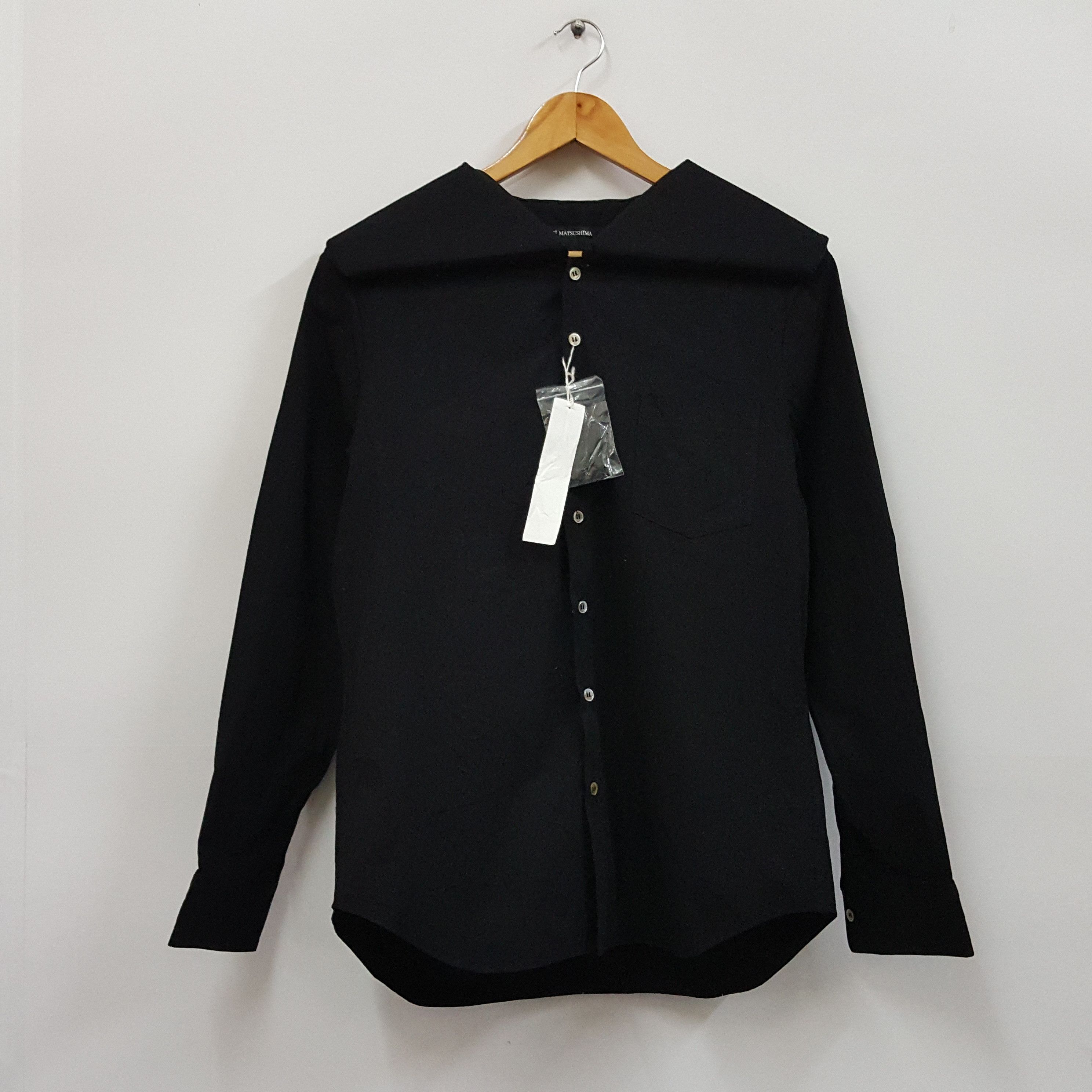 image of Masaki Matsushima Classic Shirt Made In Japan in Black, Men's (Size Medium)