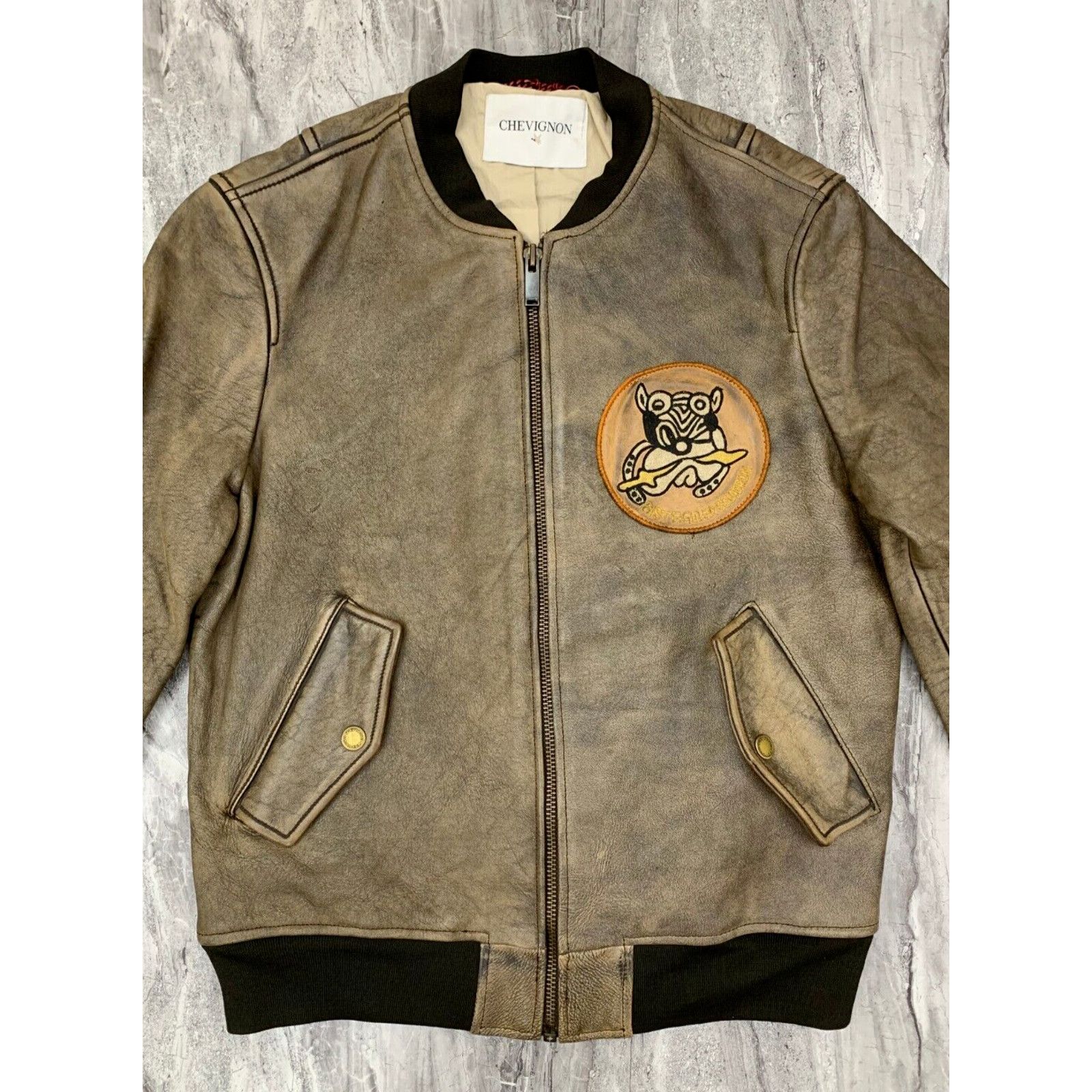 Chevignon × Designer × Streetwear Chevignon Leather Aviator
