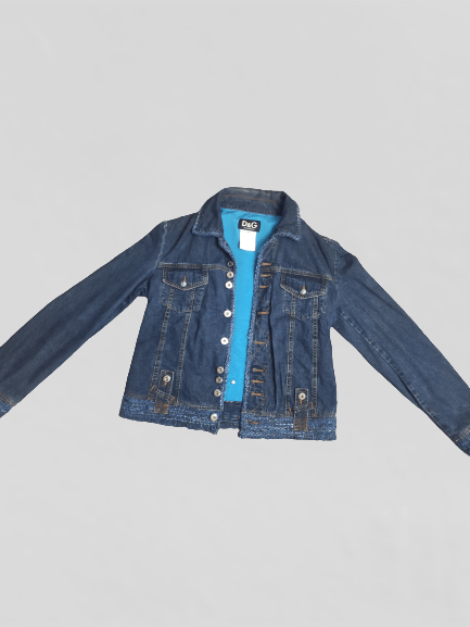 Dolce & Gabbana Dolce Gabbana Jacket Denim Blue Size M / US 6-8 / IT 42-44 - 2 Thumbnail