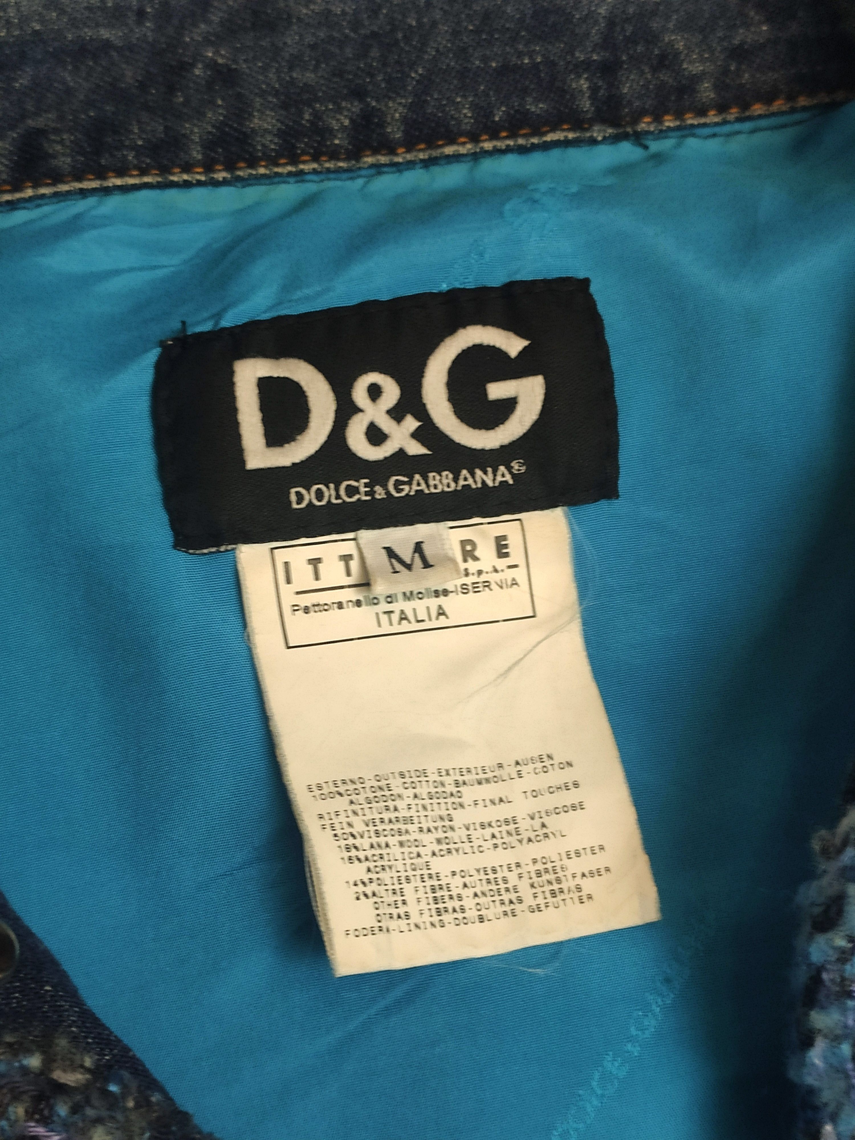 Dolce & Gabbana Dolce Gabbana Jacket Denim Blue Size M / US 6-8 / IT 42-44 - 3 Thumbnail