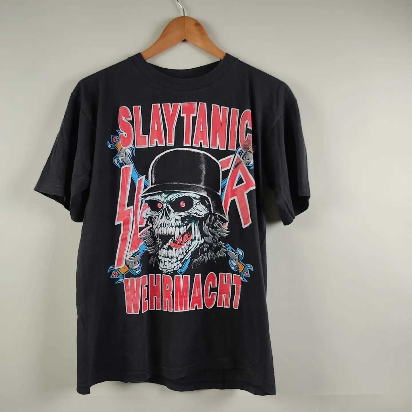 Band Tees × Rock T Shirt × Vintage 1990 Slayer t-shirt Slaytanic 