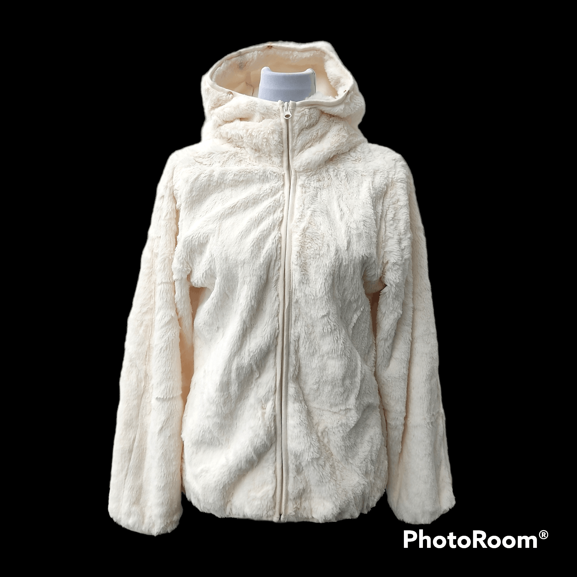 Beauty Beast SEMANTIC DESIGN Snow White Faux Fur Hoodie Jacket Size M / US 6-8 / IT 42-44 - 1 Thumbnail