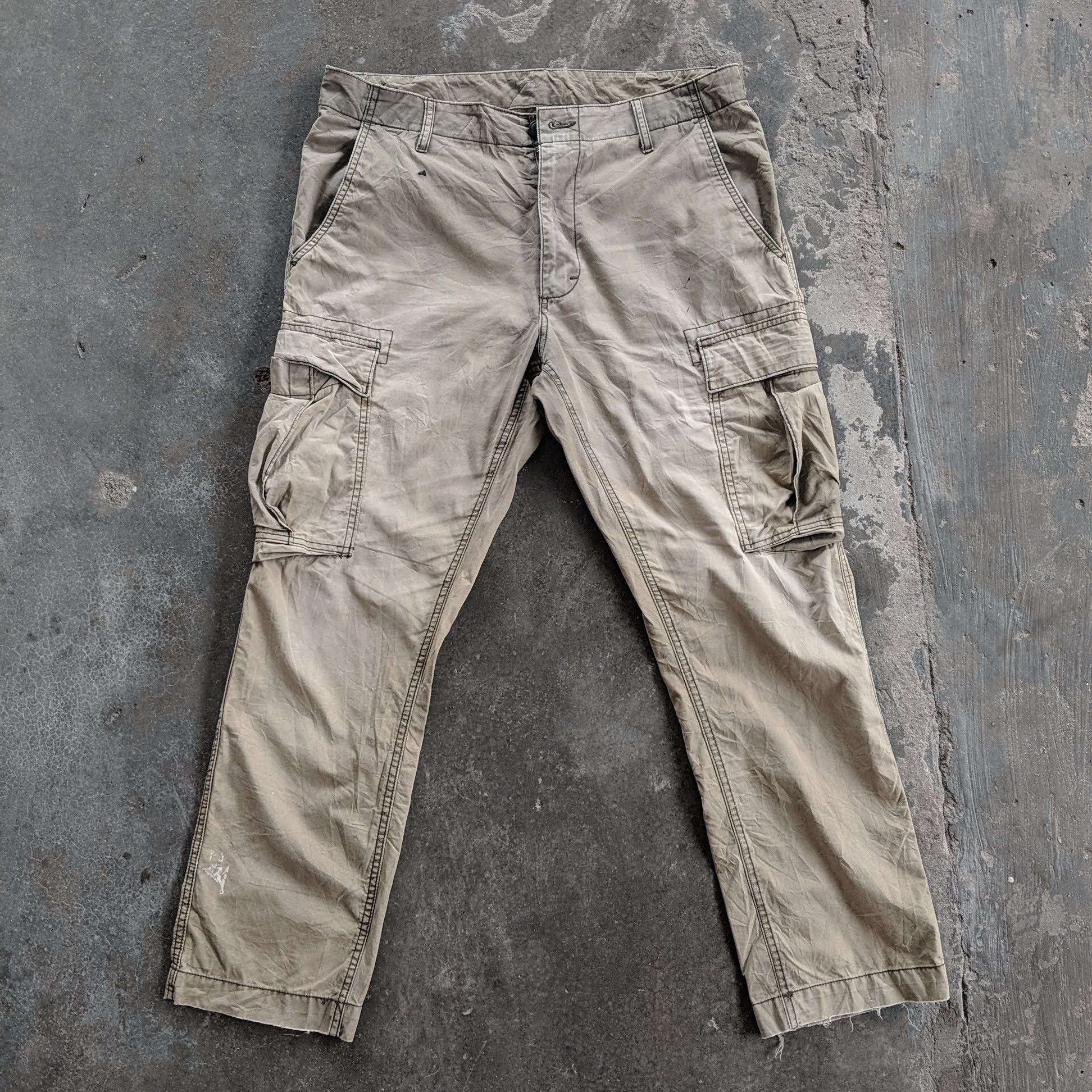 Japanese Brand × Vintage Vintage Old Navy Military Trousers Cargo Pants Size US 35 - 1 Thumbnail