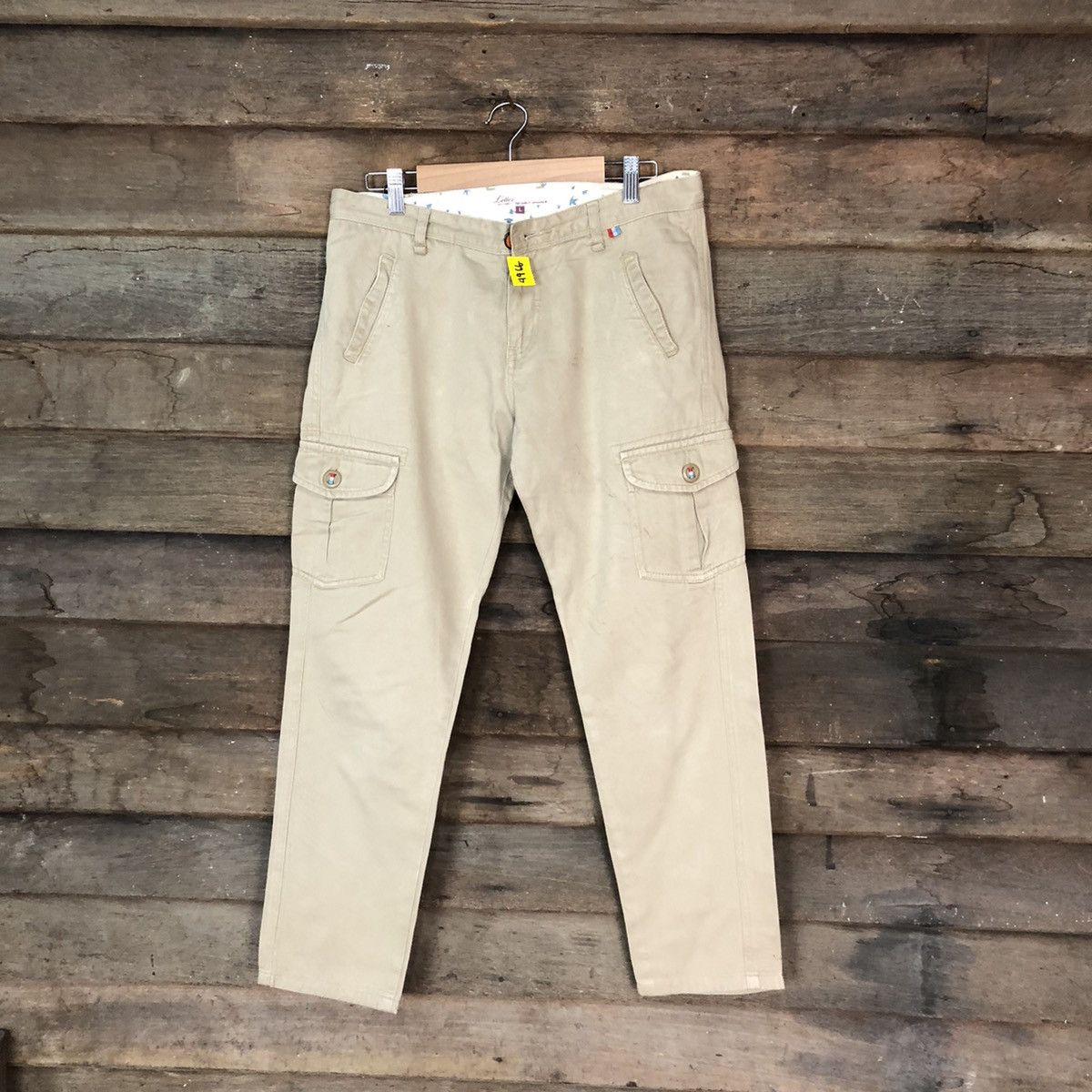 Japanese Brand Letters Brown multipocket tactical Cargo Pants #4466 Size US 31 - 1 Thumbnail