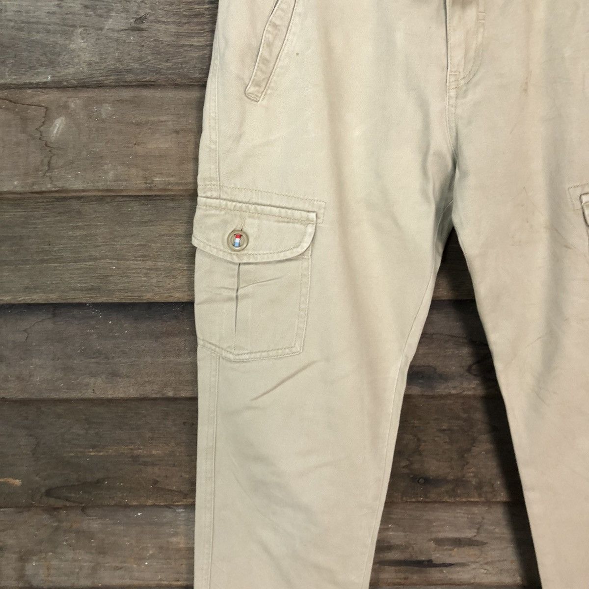 Japanese Brand Letters Brown multipocket tactical Cargo Pants #4466 Size US 31 - 6 Thumbnail
