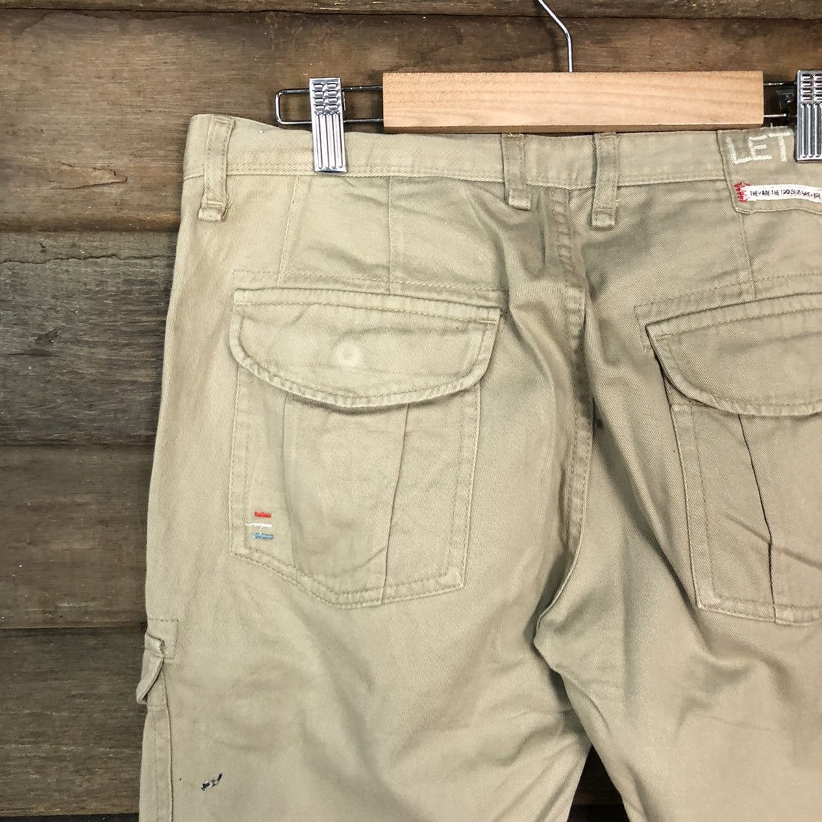 Japanese Brand Letters Brown multipocket tactical Cargo Pants #4466 Size US 31 - 14 Thumbnail