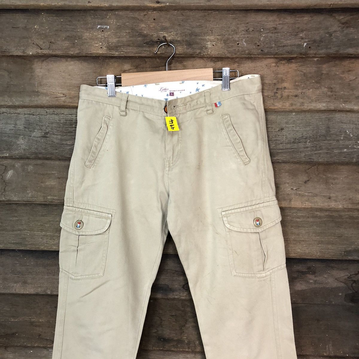 Japanese Brand Letters Brown multipocket tactical Cargo Pants #4466 Size US 31 - 2 Thumbnail