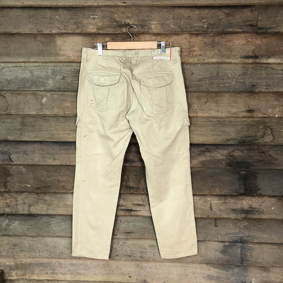 Japanese Brand Letters Brown multipocket tactical Cargo Pants #4466 Size US 31 - 11 Thumbnail